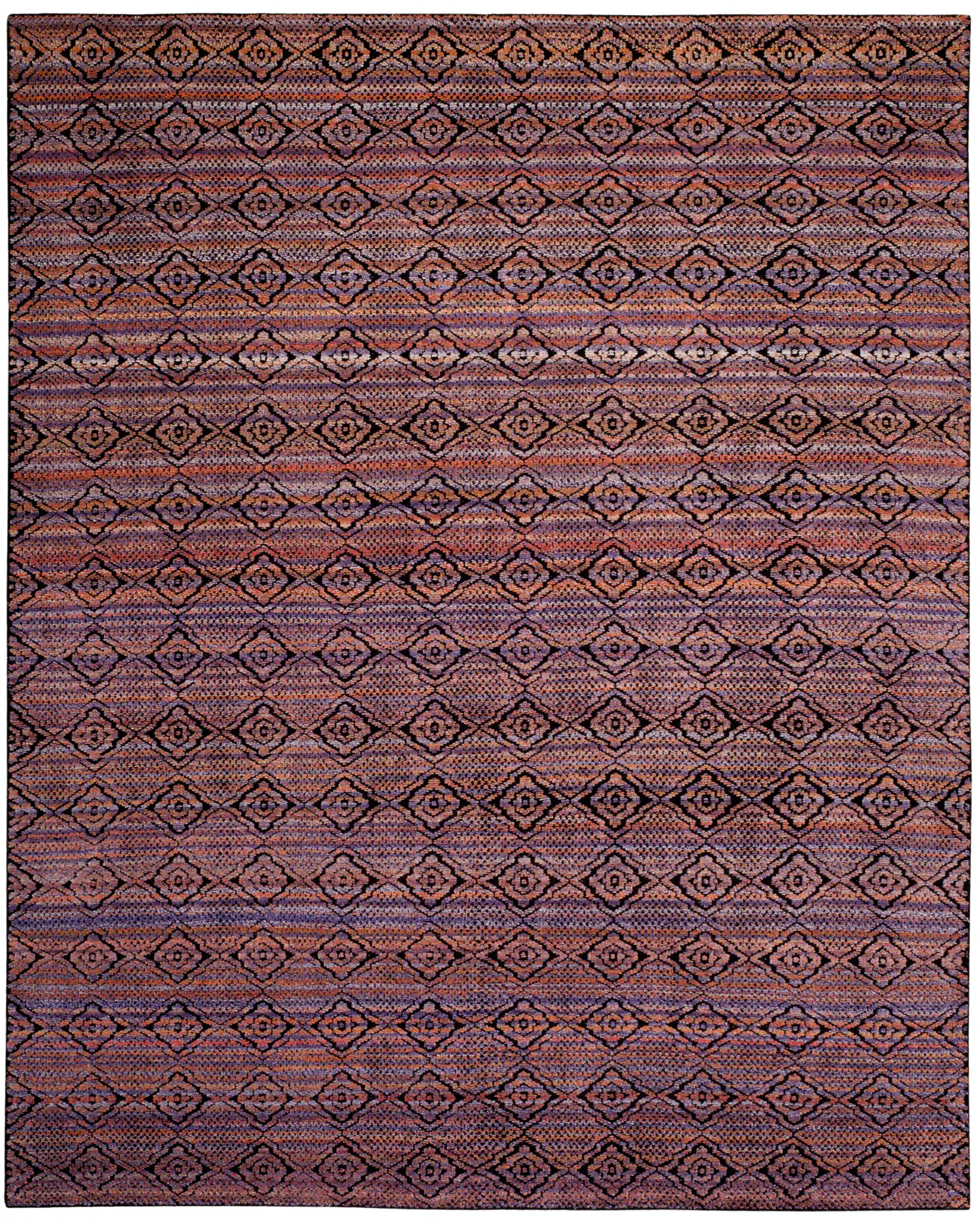 Marrakesh Repeating Diamond Hand-Knotted Rug