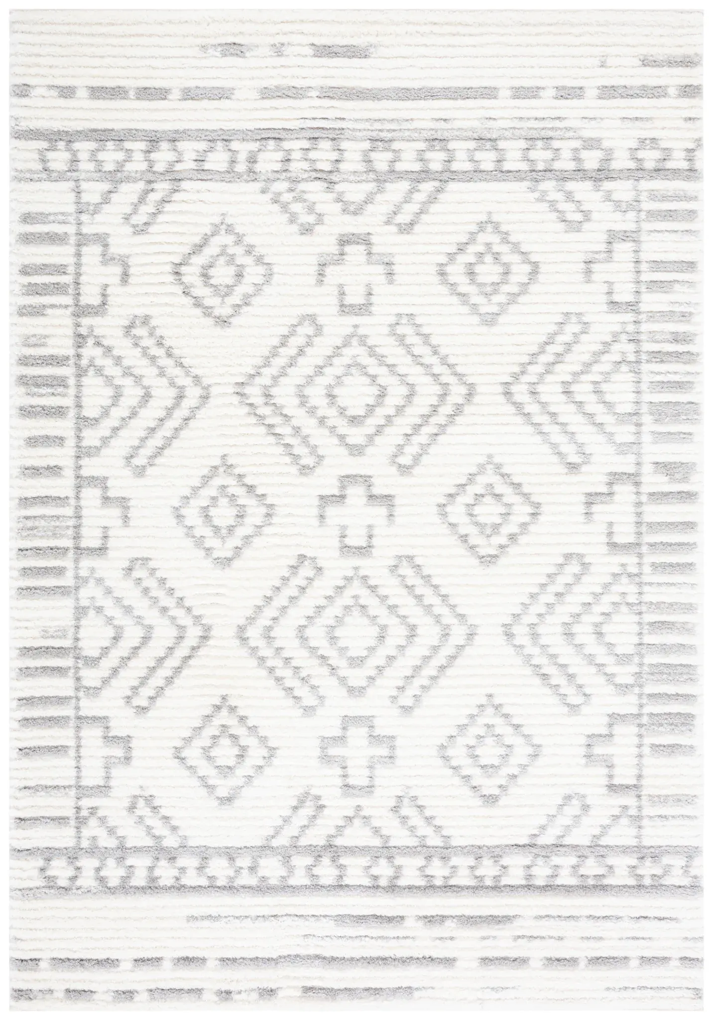 Marrakesh Diamond Border Shag Rug