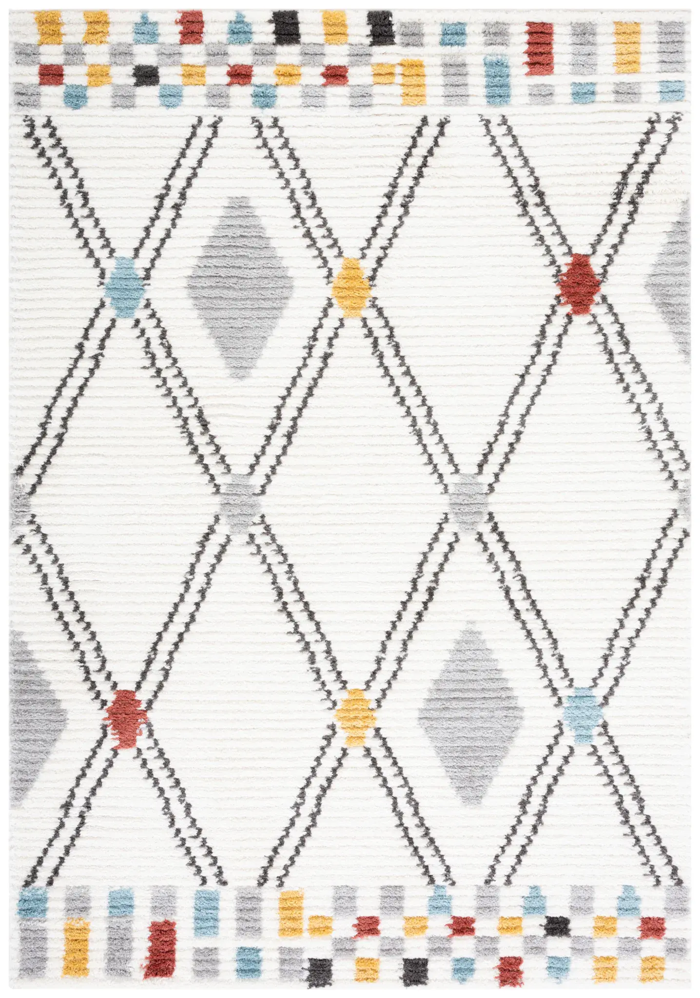 Marrakesh Double Diamond Trellis Shag Rug