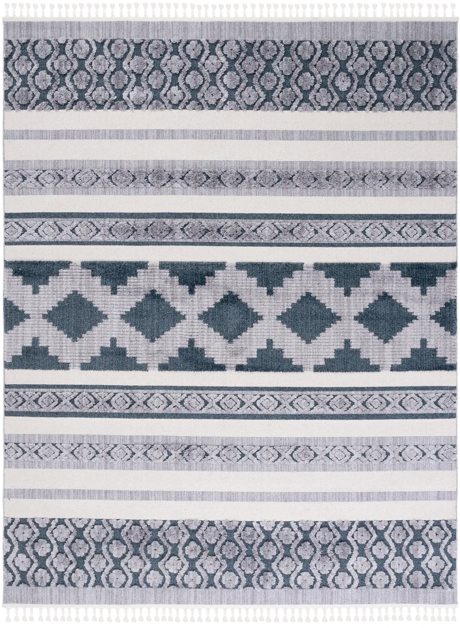 Marrakesh Banded Ikat Diamond Rug