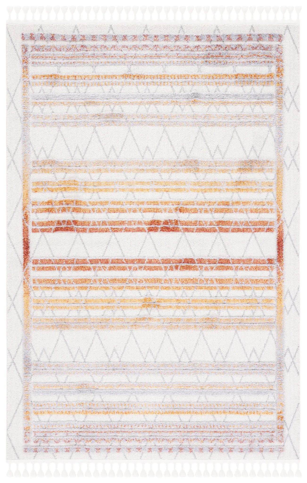 Marrakesh Striped Tassel Rug