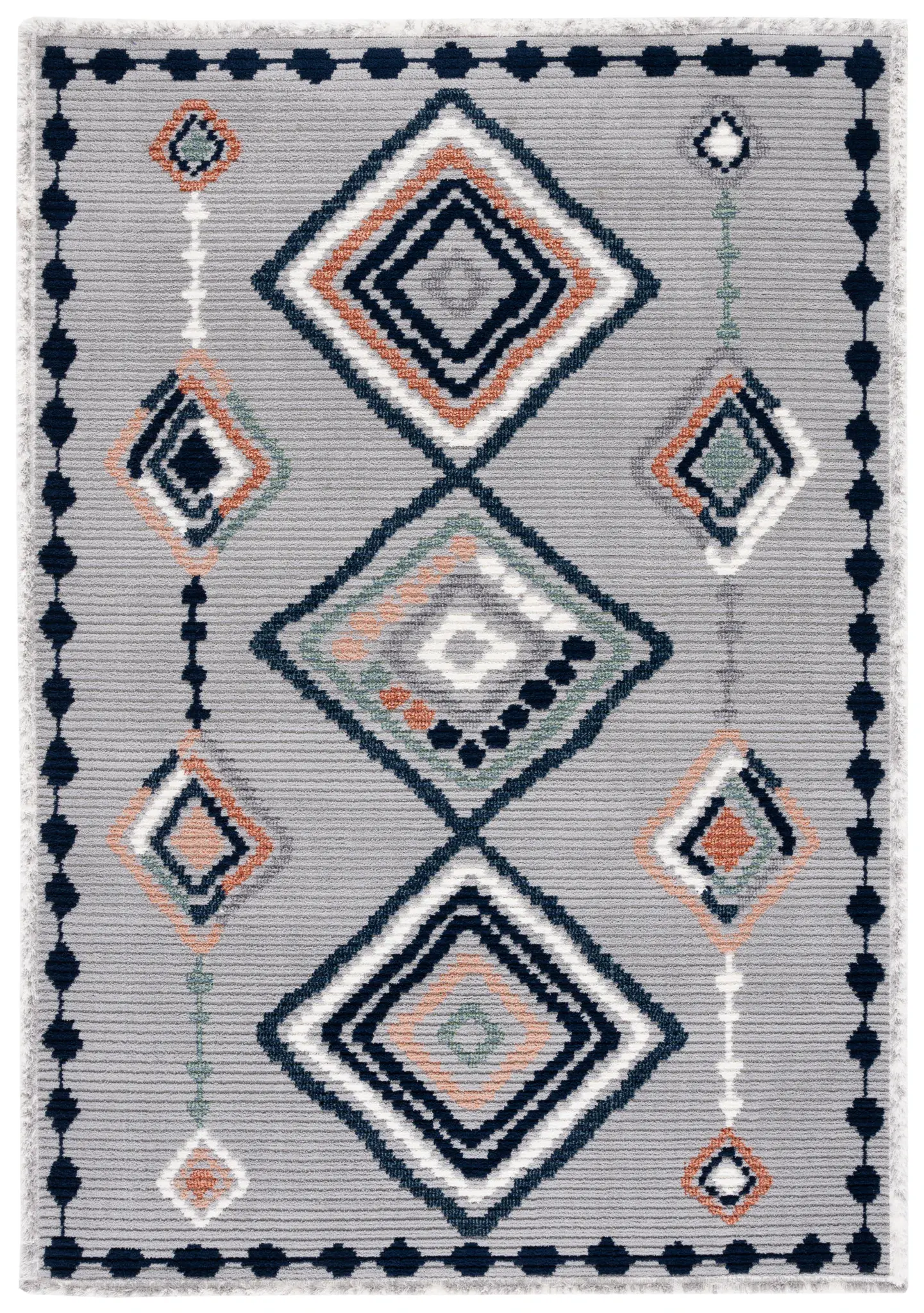 Marrakesh Bordered Tribal Diamond Rug