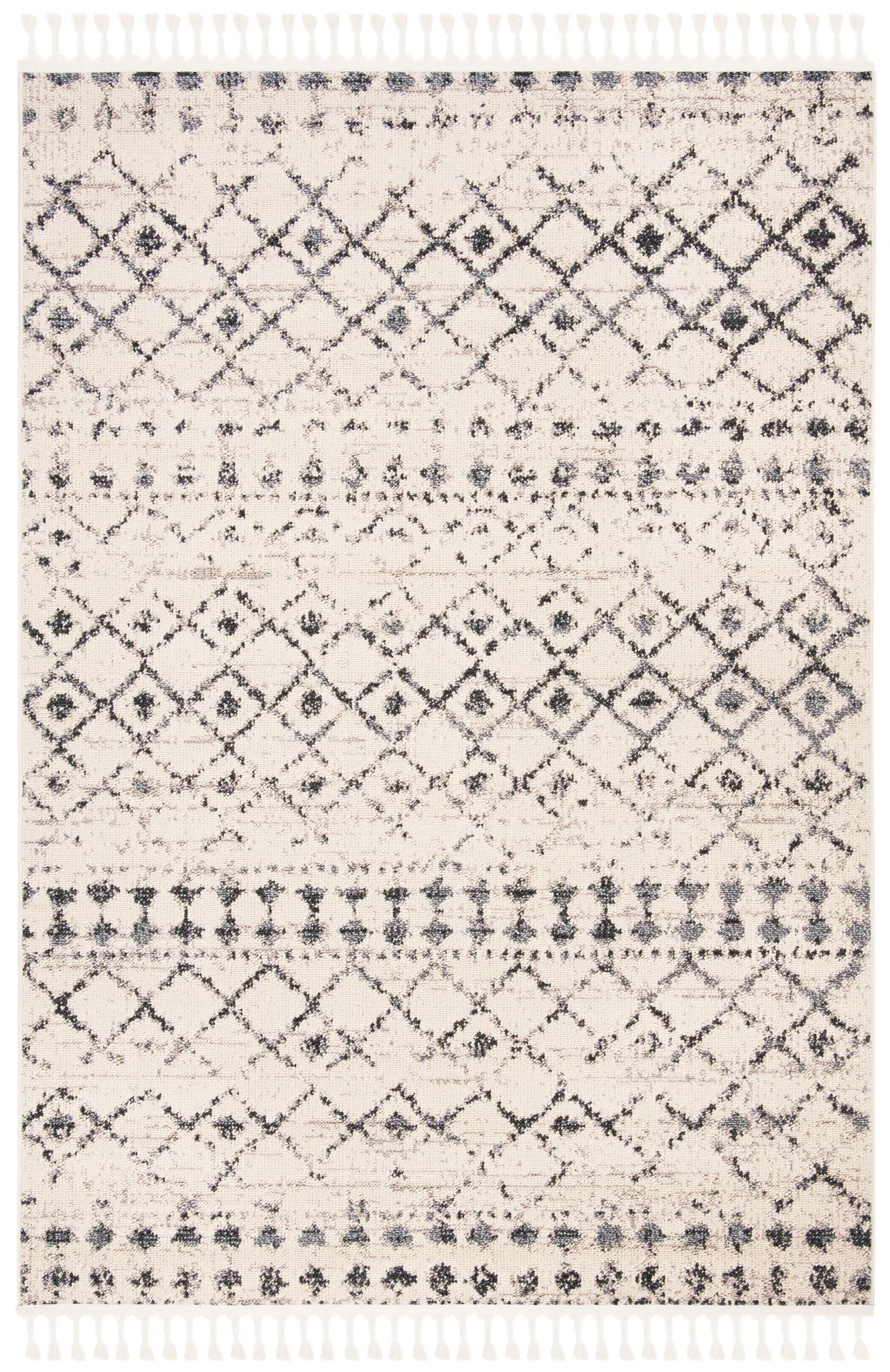 Marrakesh Banded Diamond Fringe Rug