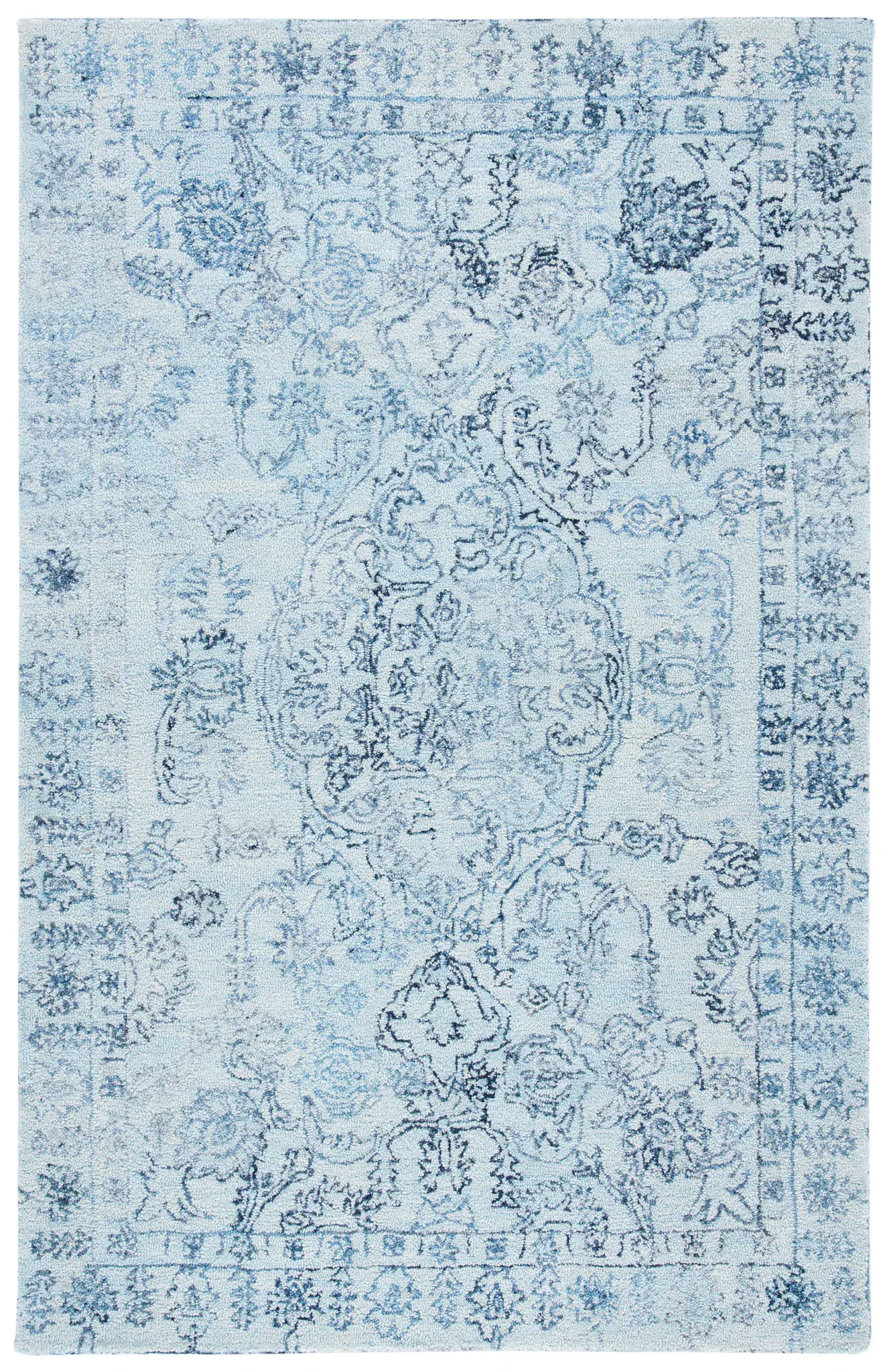 Marquee Distressed Medallion Hand-Tufted Rug
