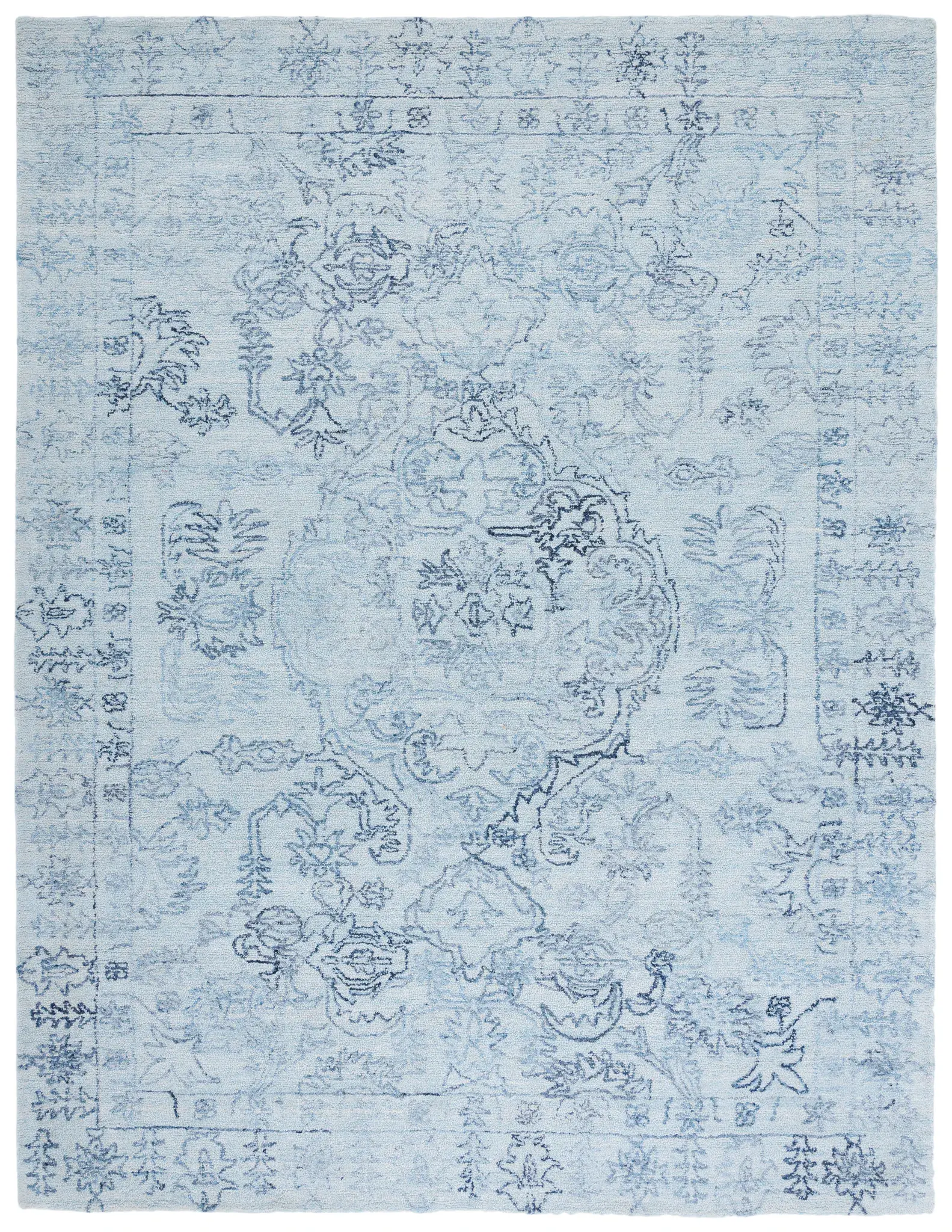 Marquee Distressed Medallion Hand-Tufted Rug