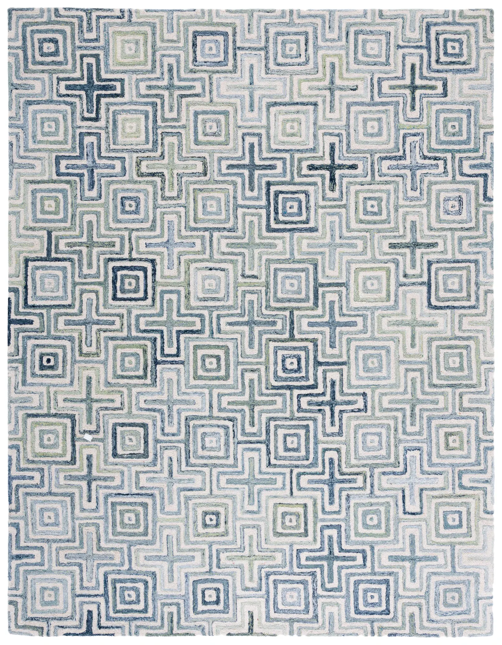 Marquee Interlocking Squares Hand-Tufted Rug
