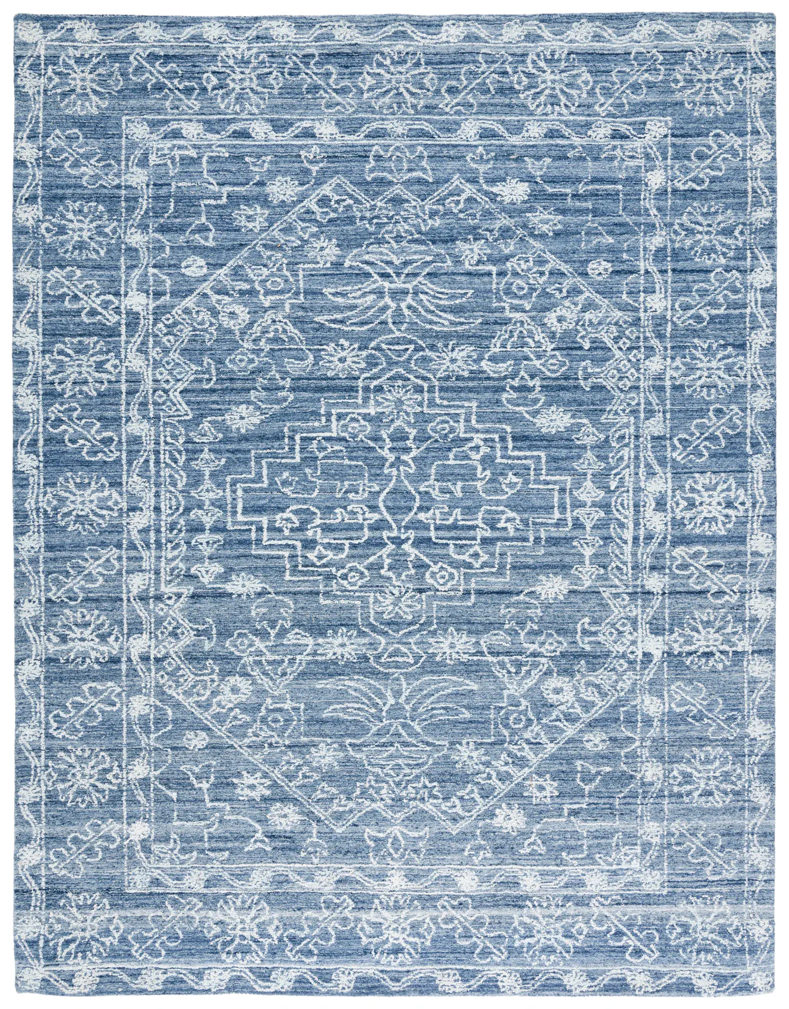 Marquee Framed Medallion Hand-Tufted Rug