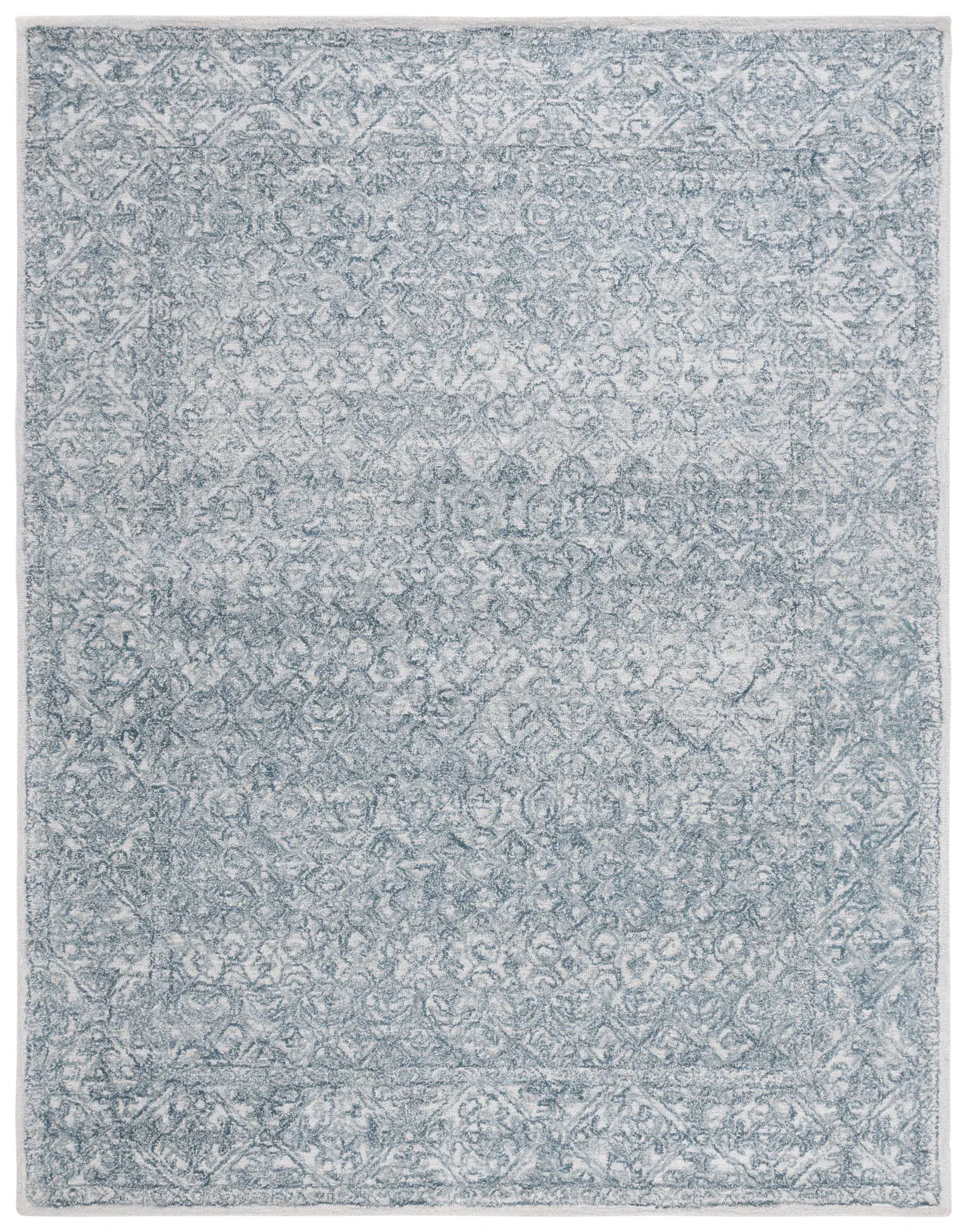 Marquee Faded Damask Hand-Tufted Wool Rug