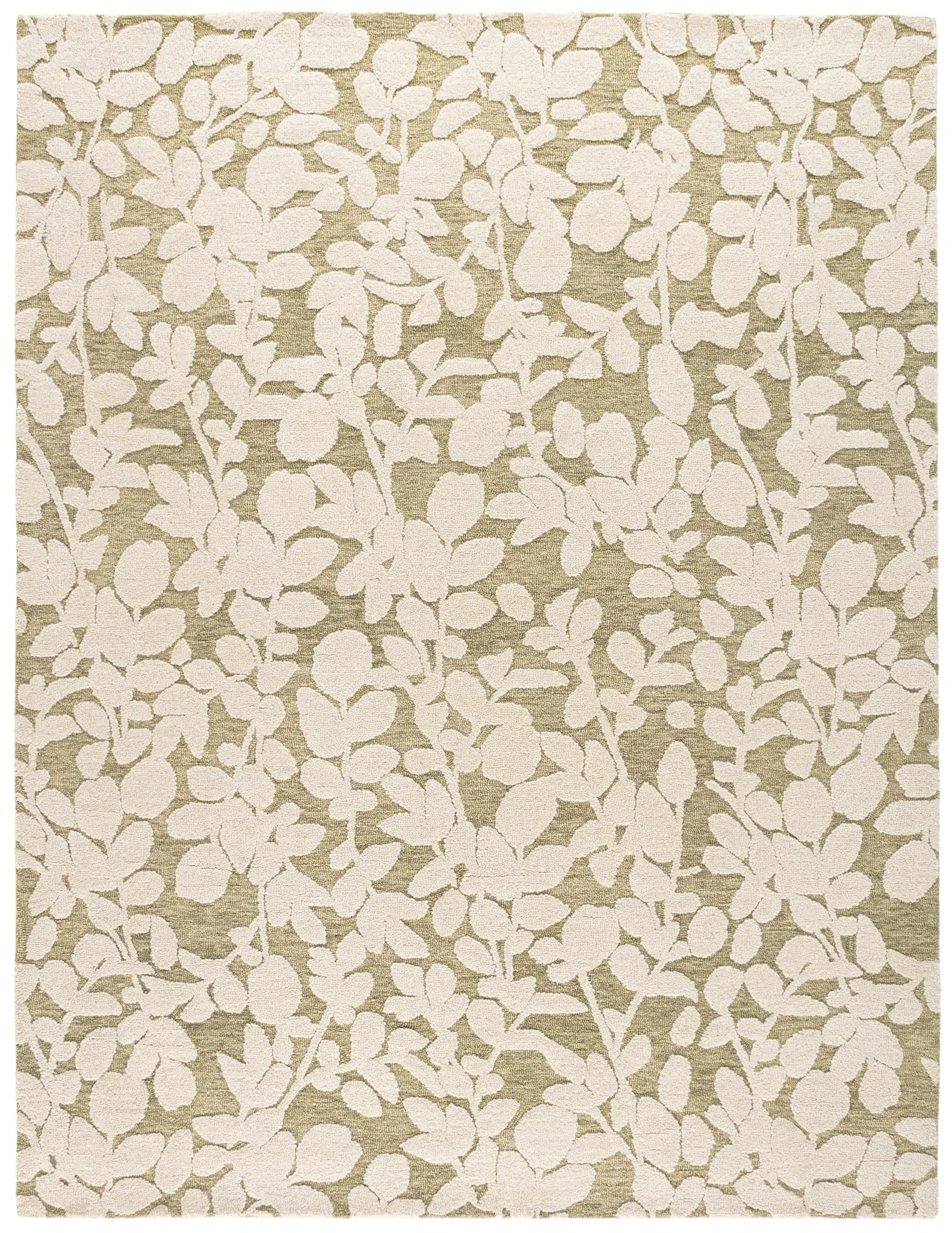 Marquee Transitional Leaf Hand-Tufted Wool Rug