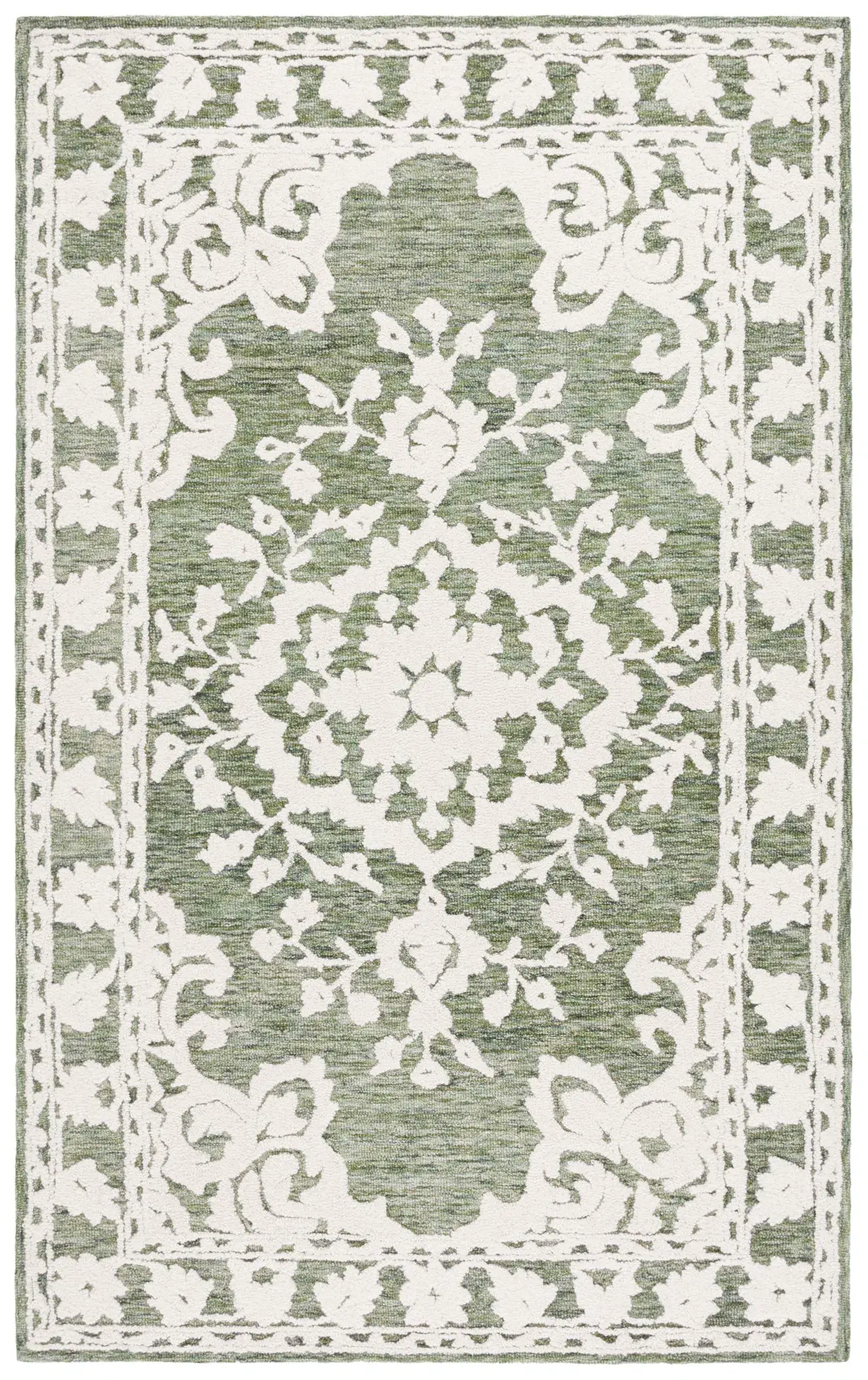 Marquee Floral Medallion Hand-Tufted Wool Rug