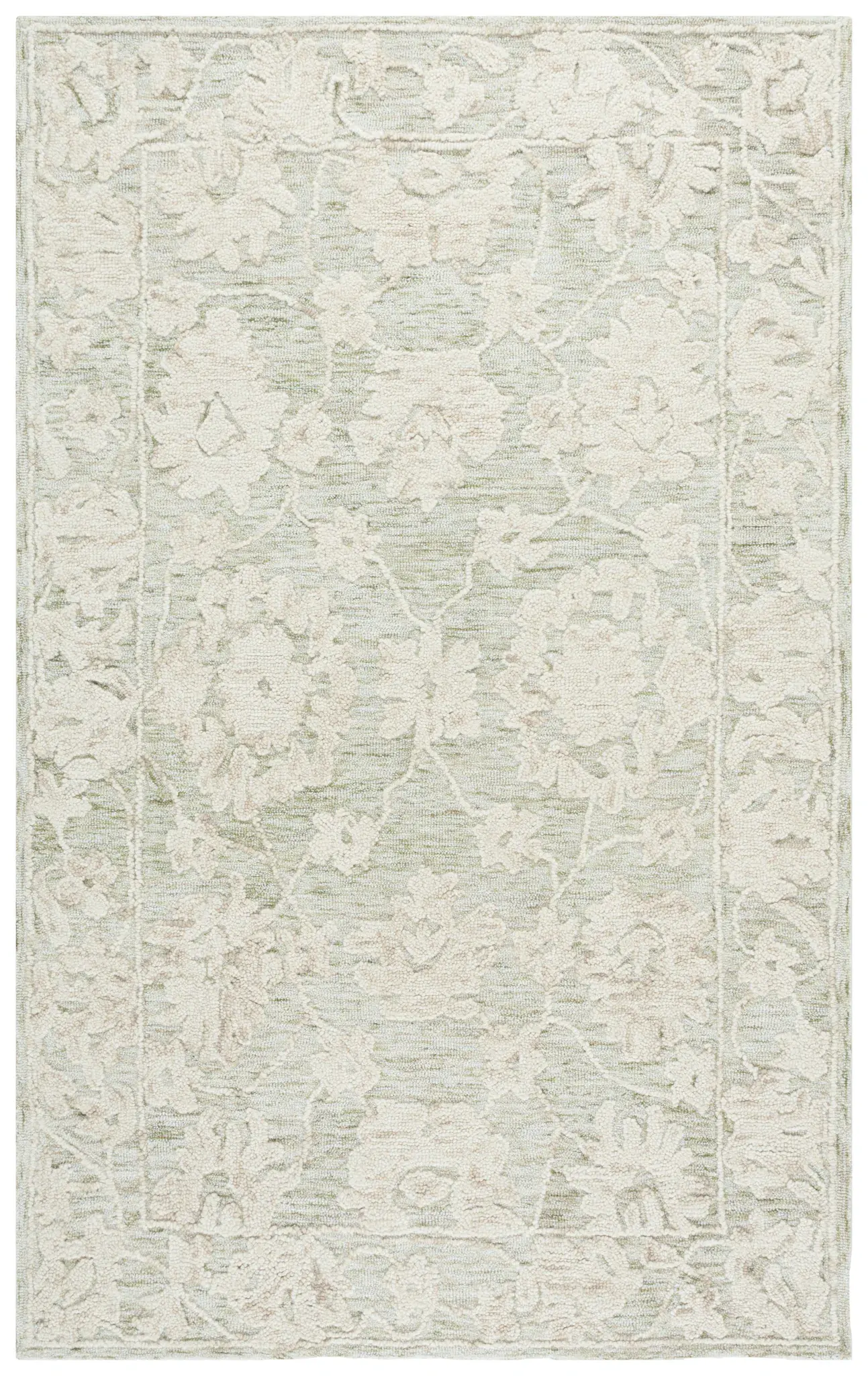 Marquee Bordered Floral Hand-Tufted Rug