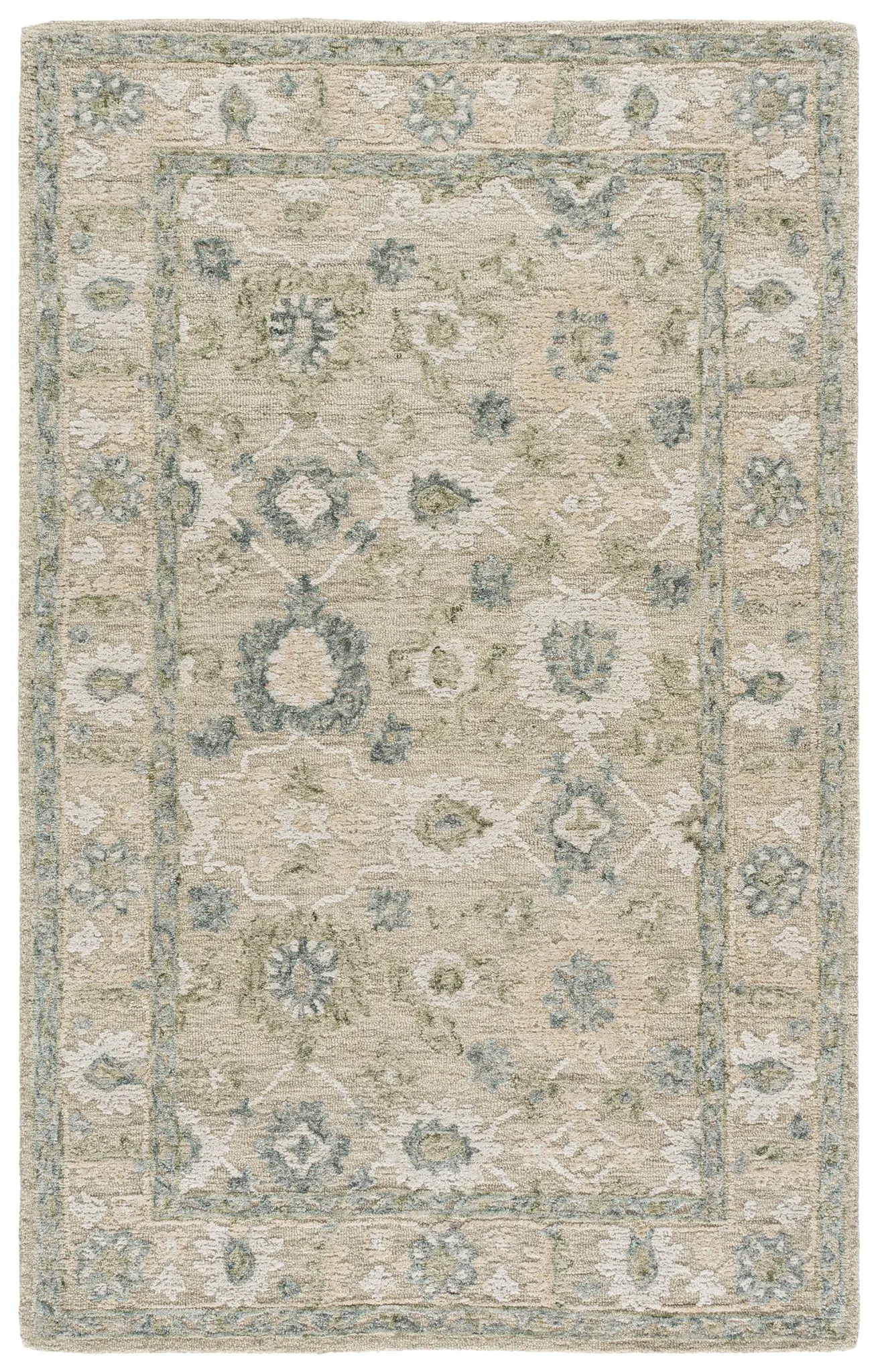 Marquee Traditional Allover Floral Hand-Tufted Wool Rug