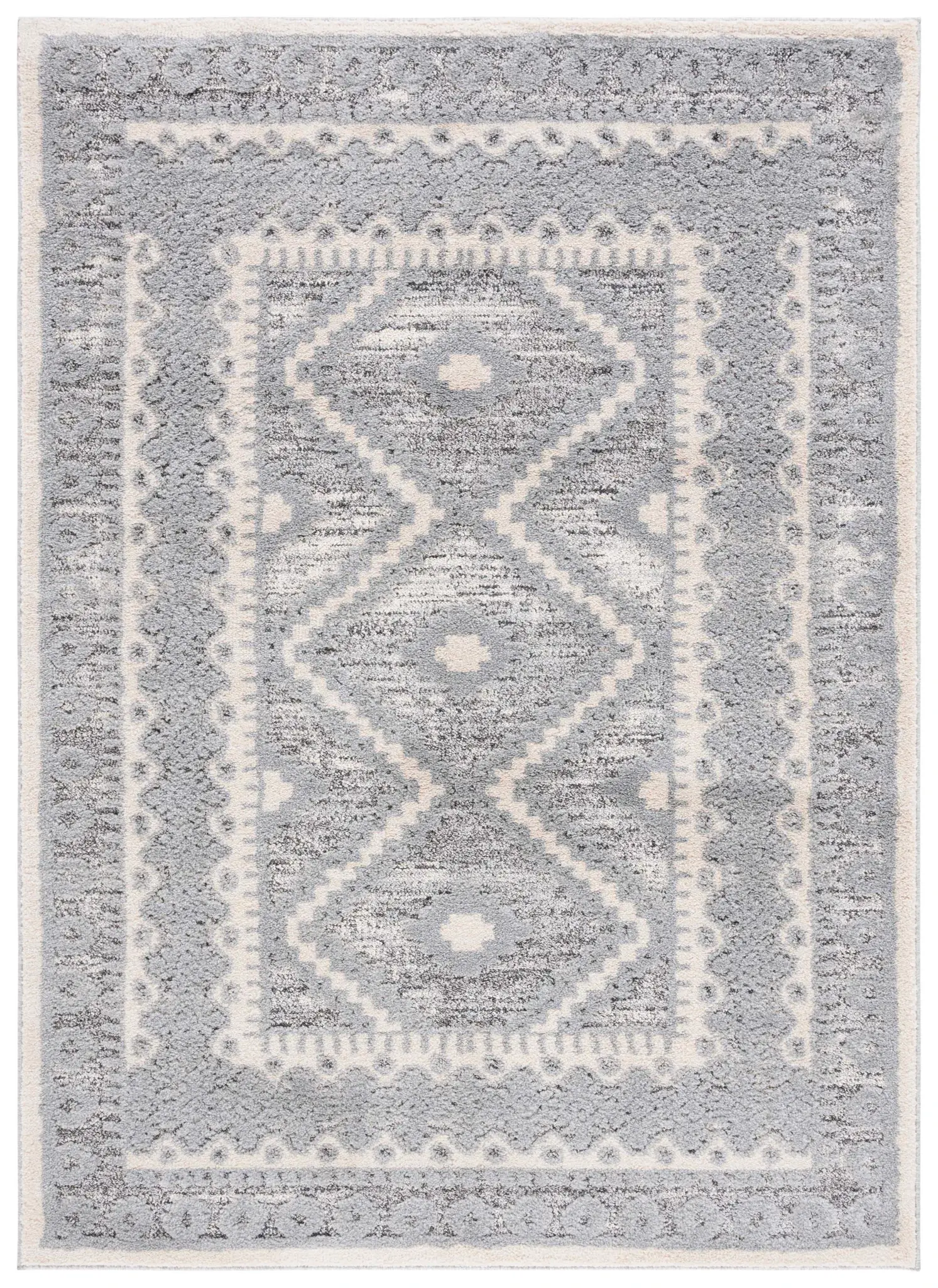 Martha Stewart Diamond Bordered Shag Rug