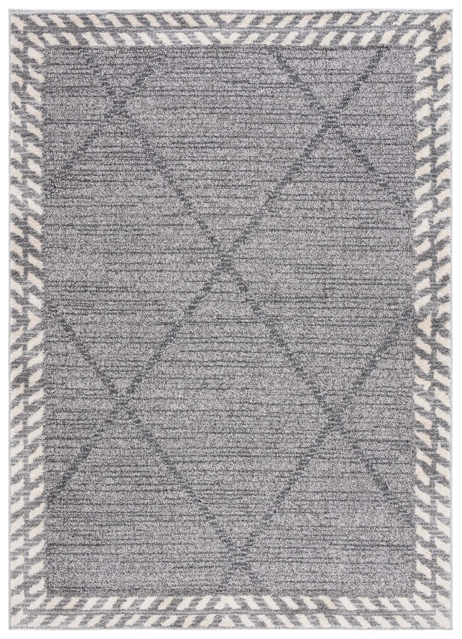 Martha Stewart Diamond Border Shag Rug