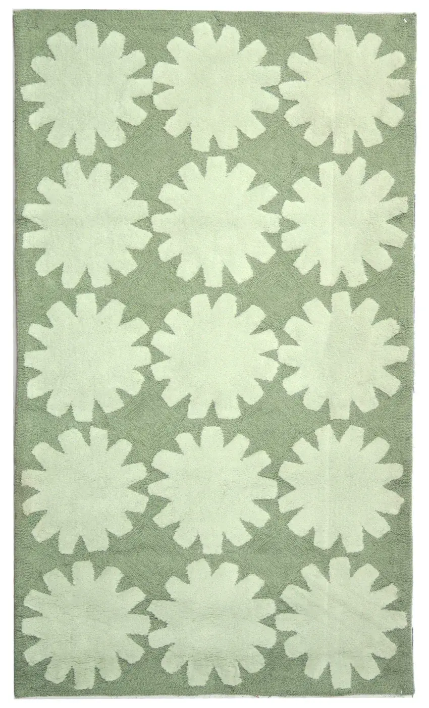 Martha Stewart Sunburst Hand-Hooked Cotton Outdoor Rug