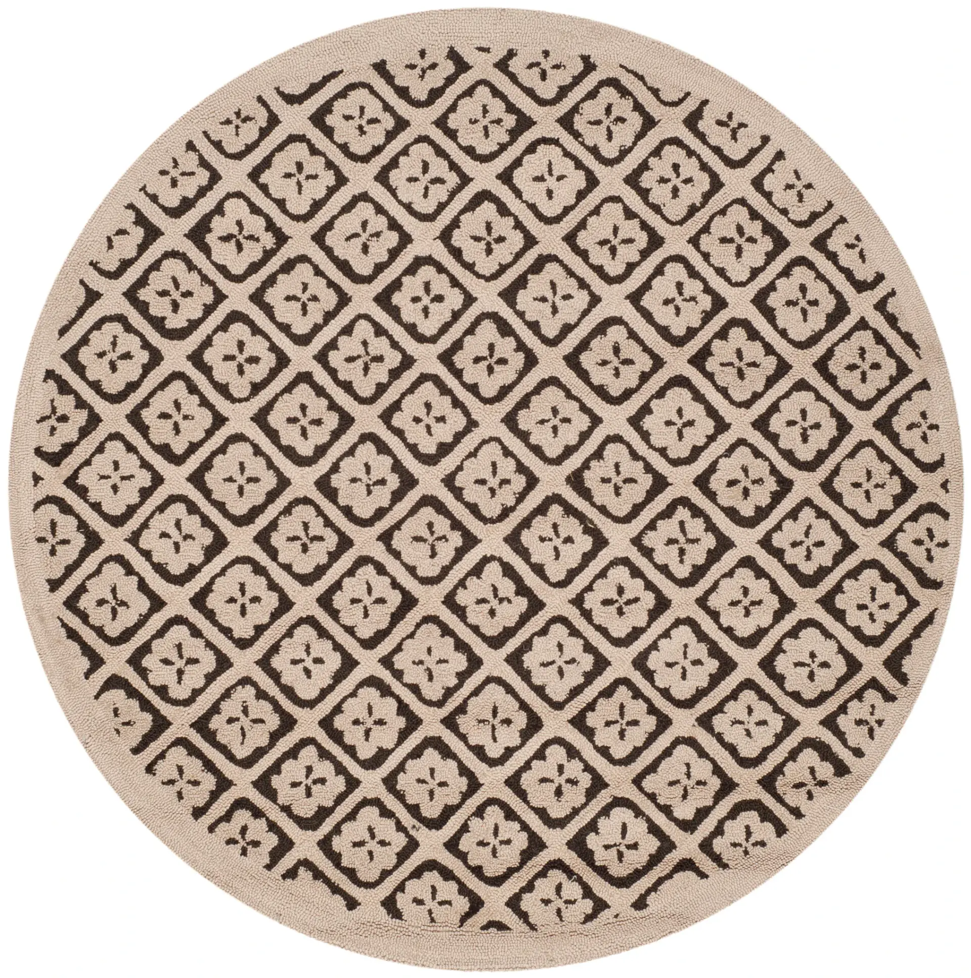 Martha Stewart Geometric Tile Hand-Hooked Wool Outdoor Rug
