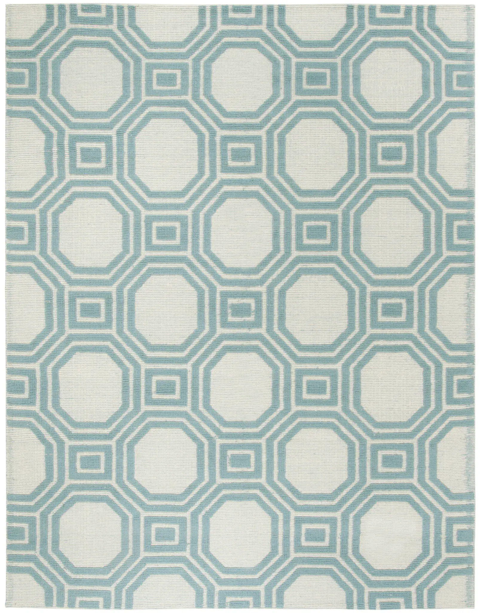 Martha Stewart Woven Geometric Lattice Wool Outdoor Rug