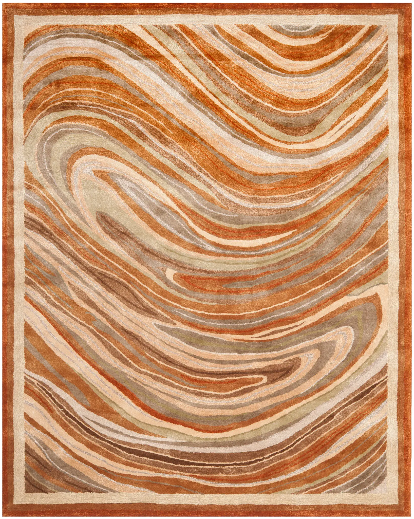 Martha Stewart Marble Swirl Hand-Tufted Outdoor Rug