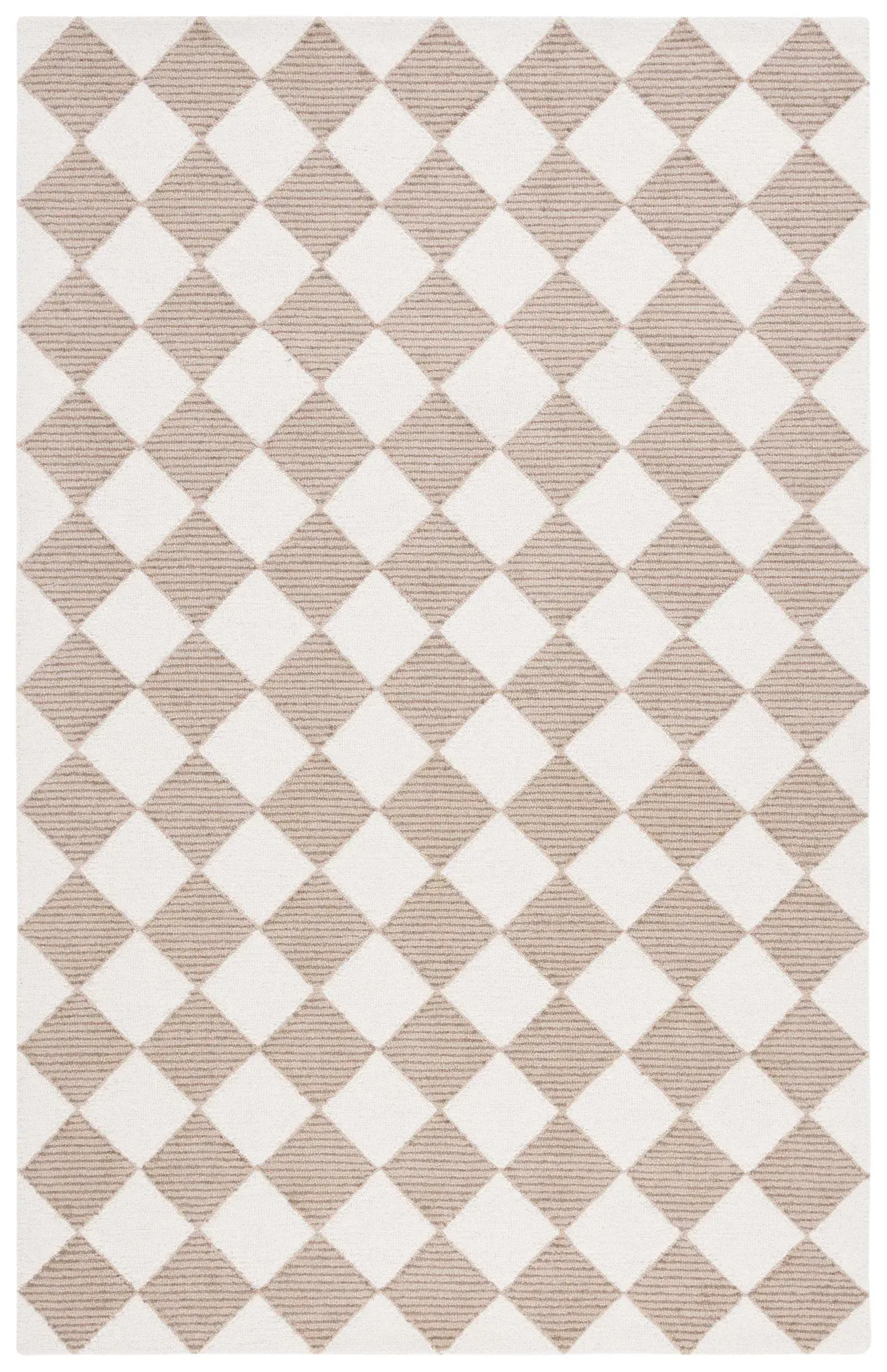 Martha Stewart Diamond Checkerboard Hand-Tufted Wool Rug