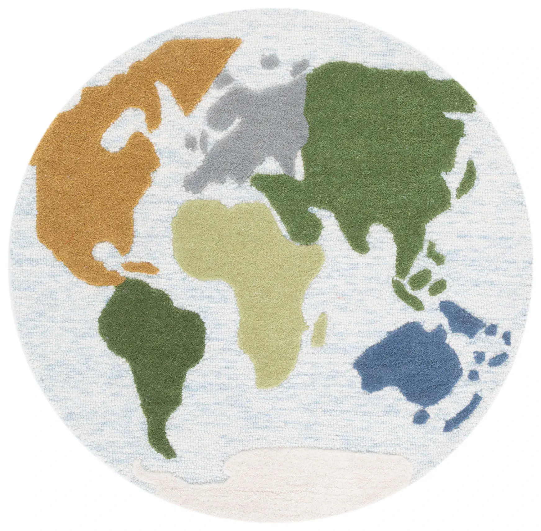 Martha Stewart World Map Hand-Tufted Wool Rug