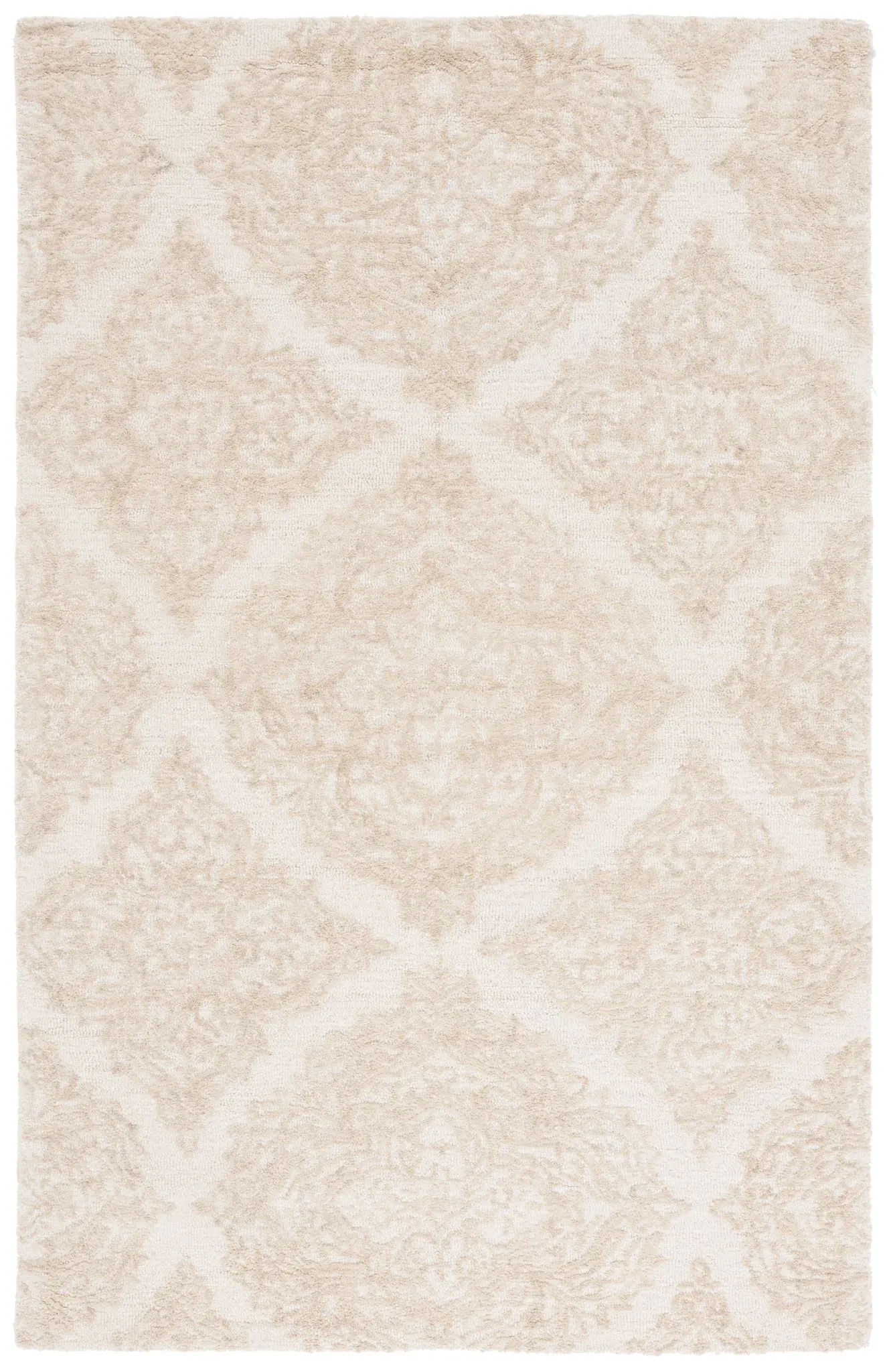 Martha Stewart Damask Trellis Hand-Tufted Wool Rug