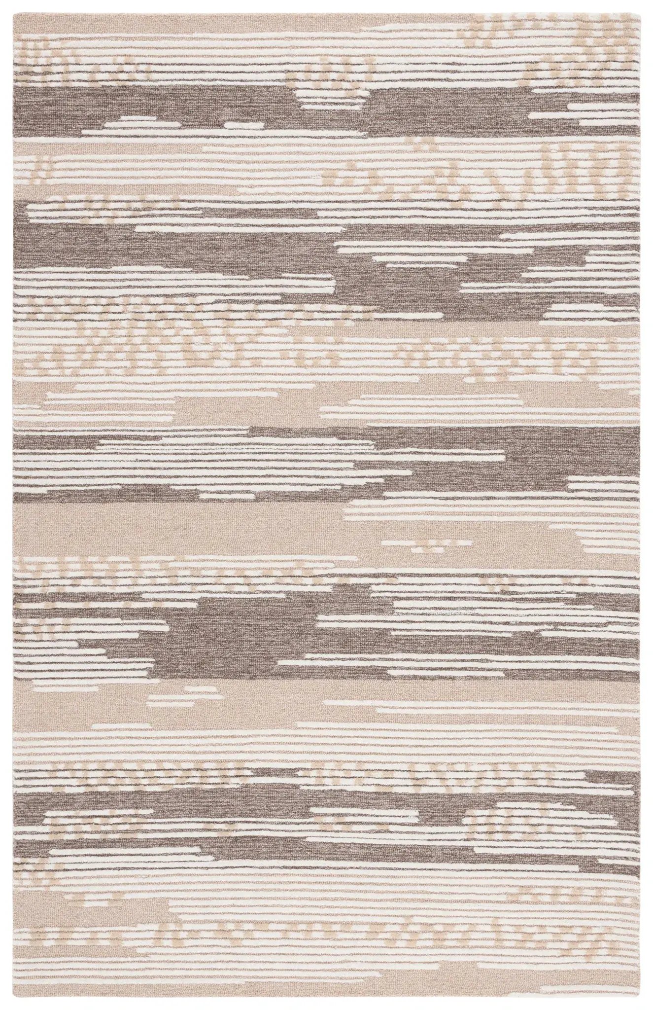 Martha Stewart Abstract Stripe Hand-Tufted Wool Rug