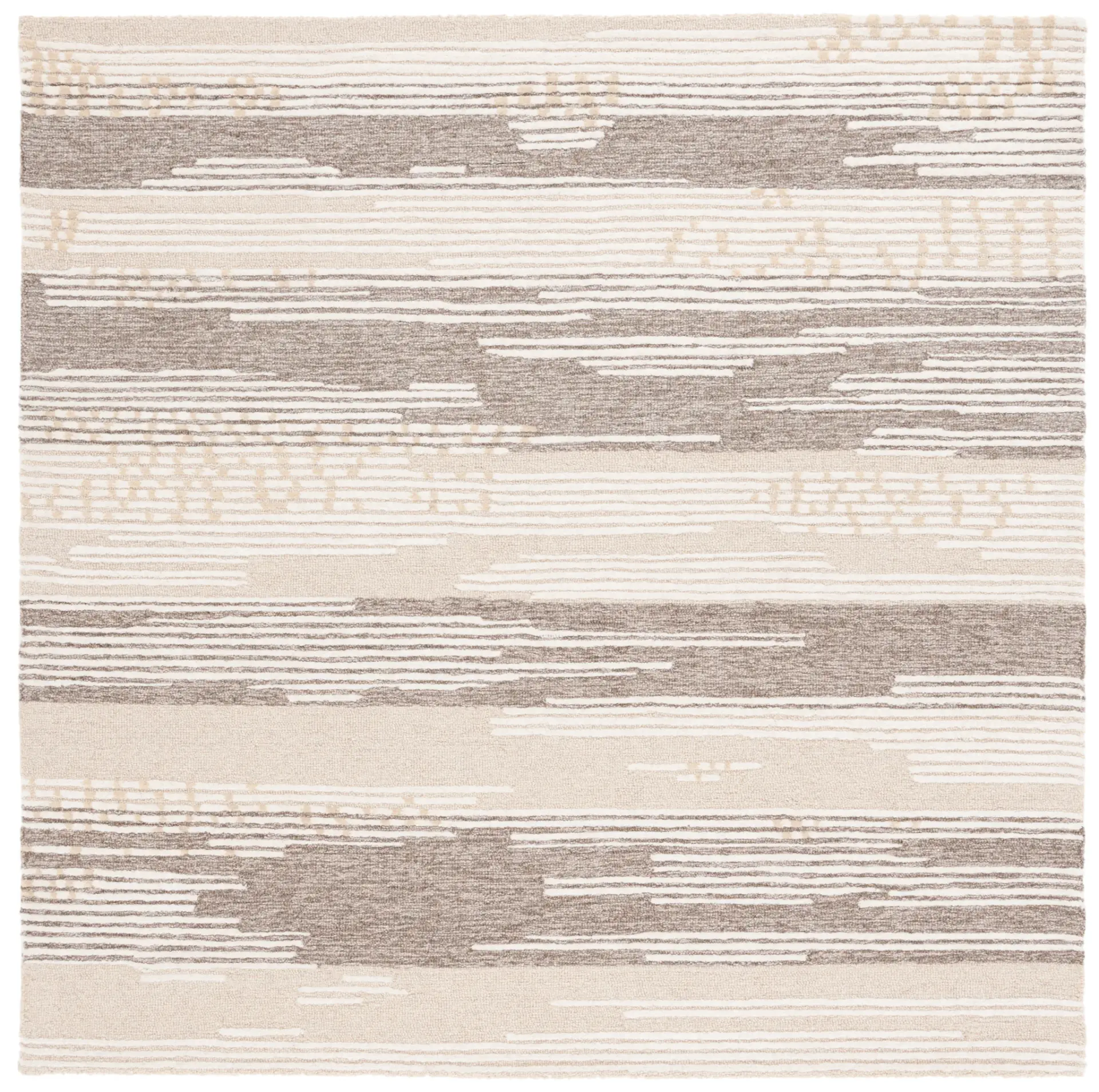 Martha Stewart Abstract Stripe Hand-Tufted Wool Rug