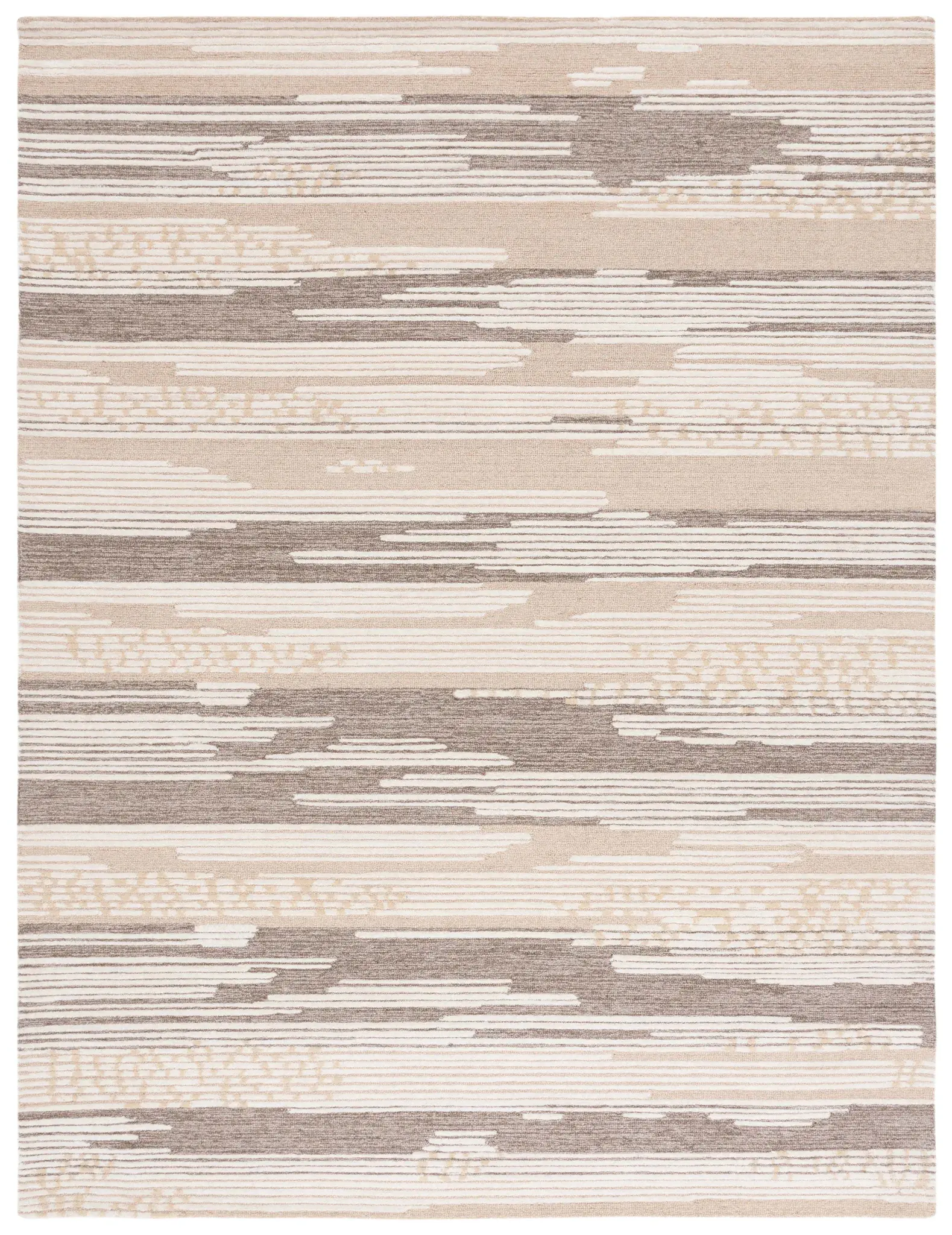 Martha Stewart Abstract Stripe Hand-Tufted Wool Rug