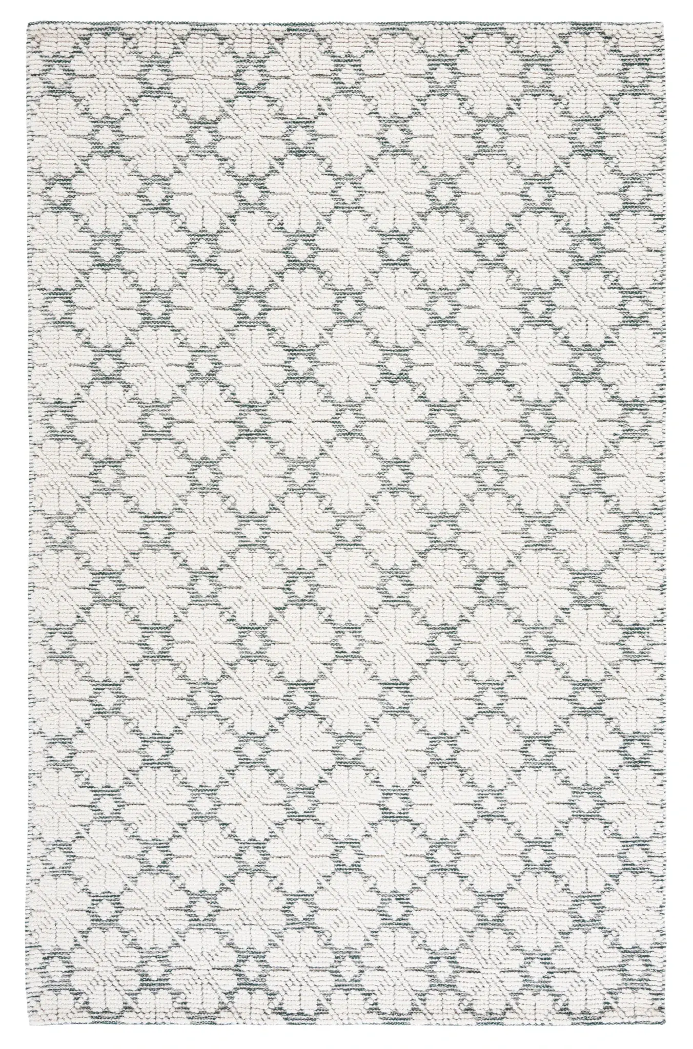 Martha Stewart Floral Tile Hand-Woven Wool Outdoor Rug