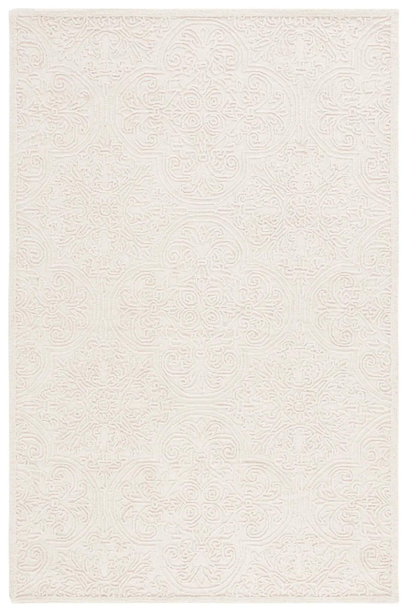 Martha Stewart Damask Tile Hand-Tufted Wool Outdoor Rug