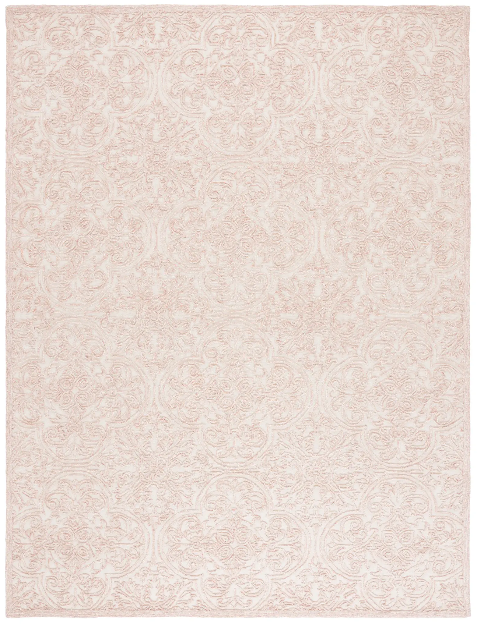 Martha Stewart Damask Tile Hand-Tufted Wool Outdoor Rug