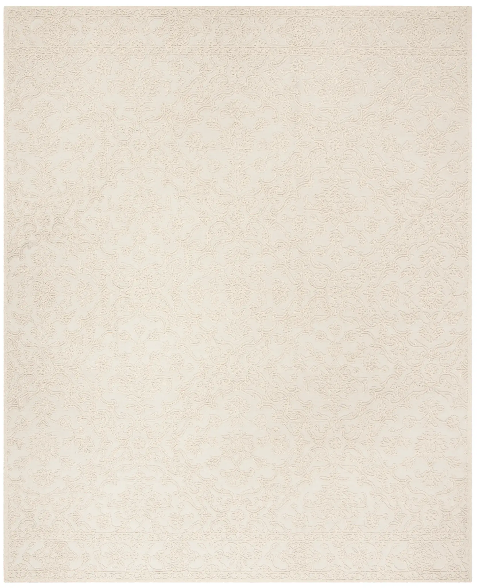 Martha Stewart Floral Damask Hand-Tufted Wool Outdoor Rug