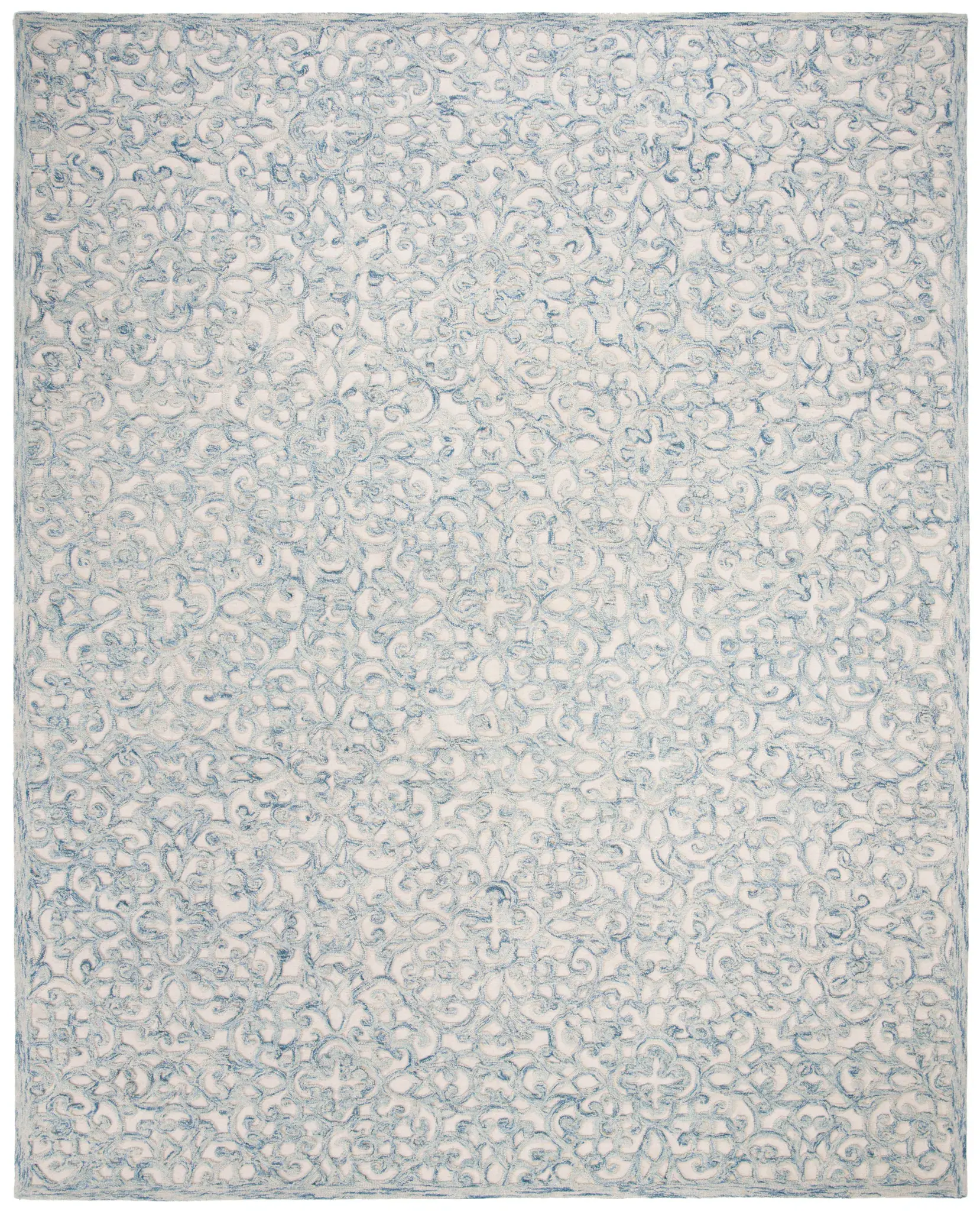 Martha Stewart Scroll Trellis Hand-Tufted Wool Outdoor Rug