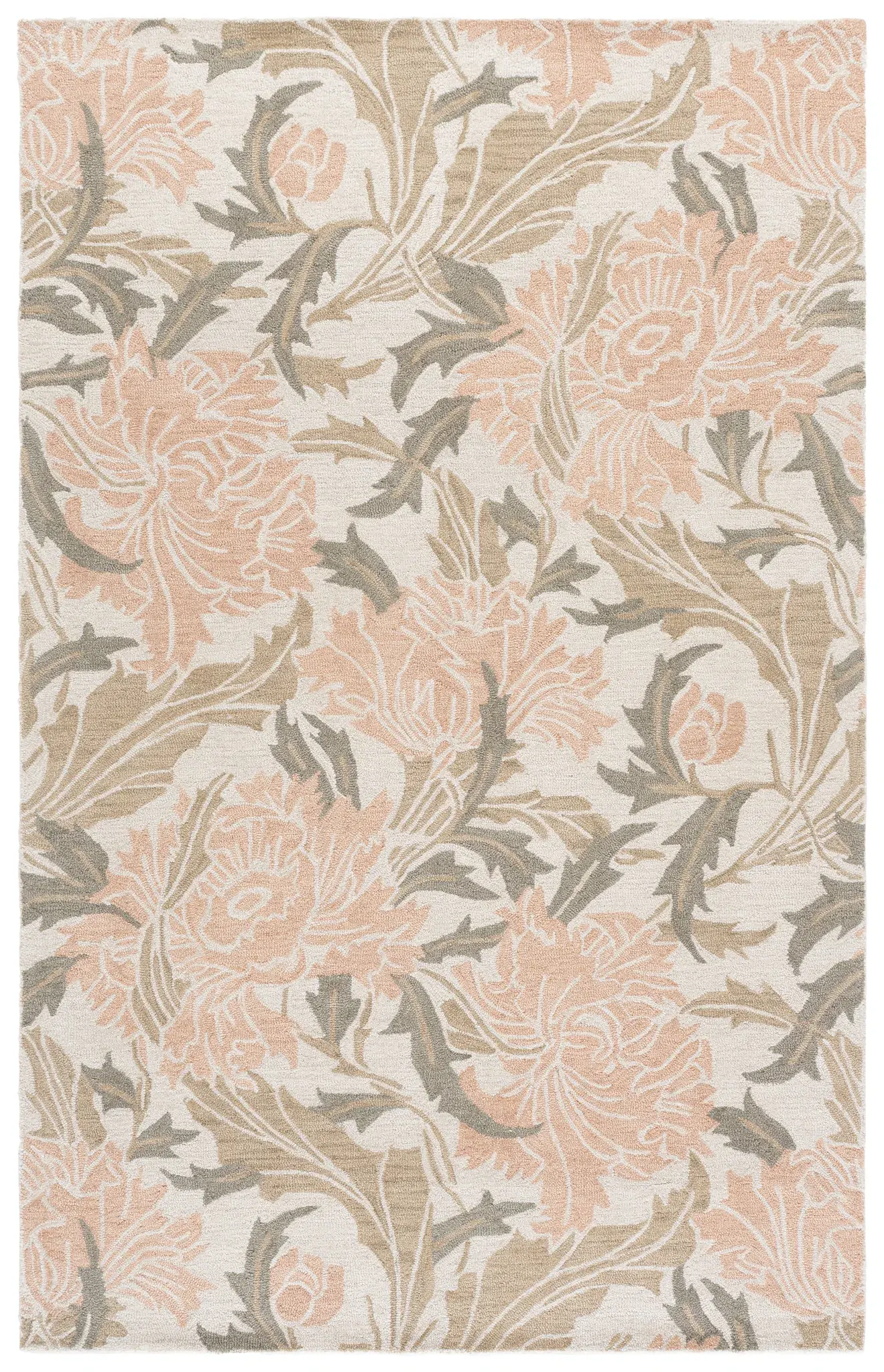 Martha Stewart Traditional Floral Hand-Tufted Wool Rug