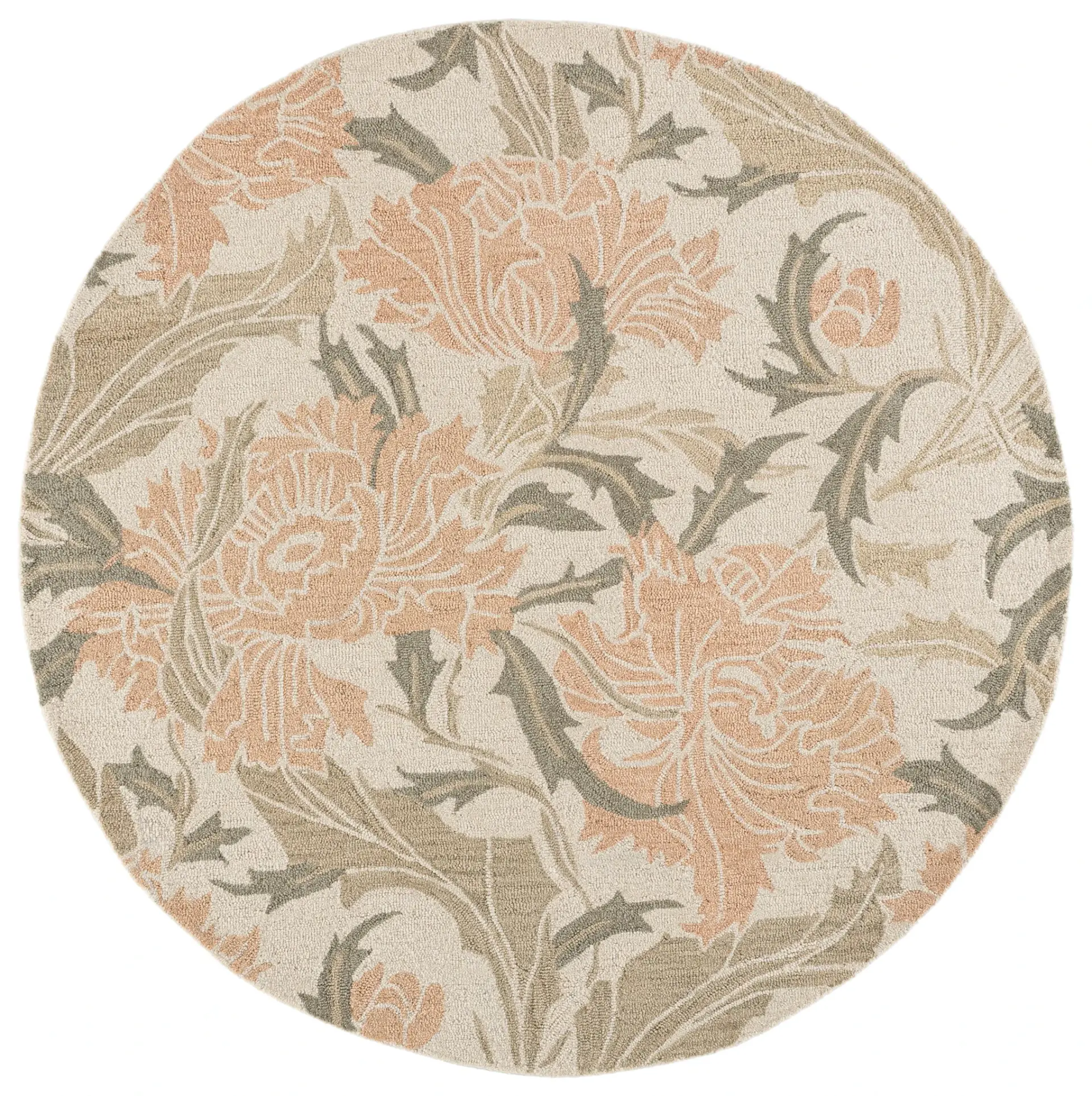 Martha Stewart Traditional Floral Hand-Tufted Wool Rug