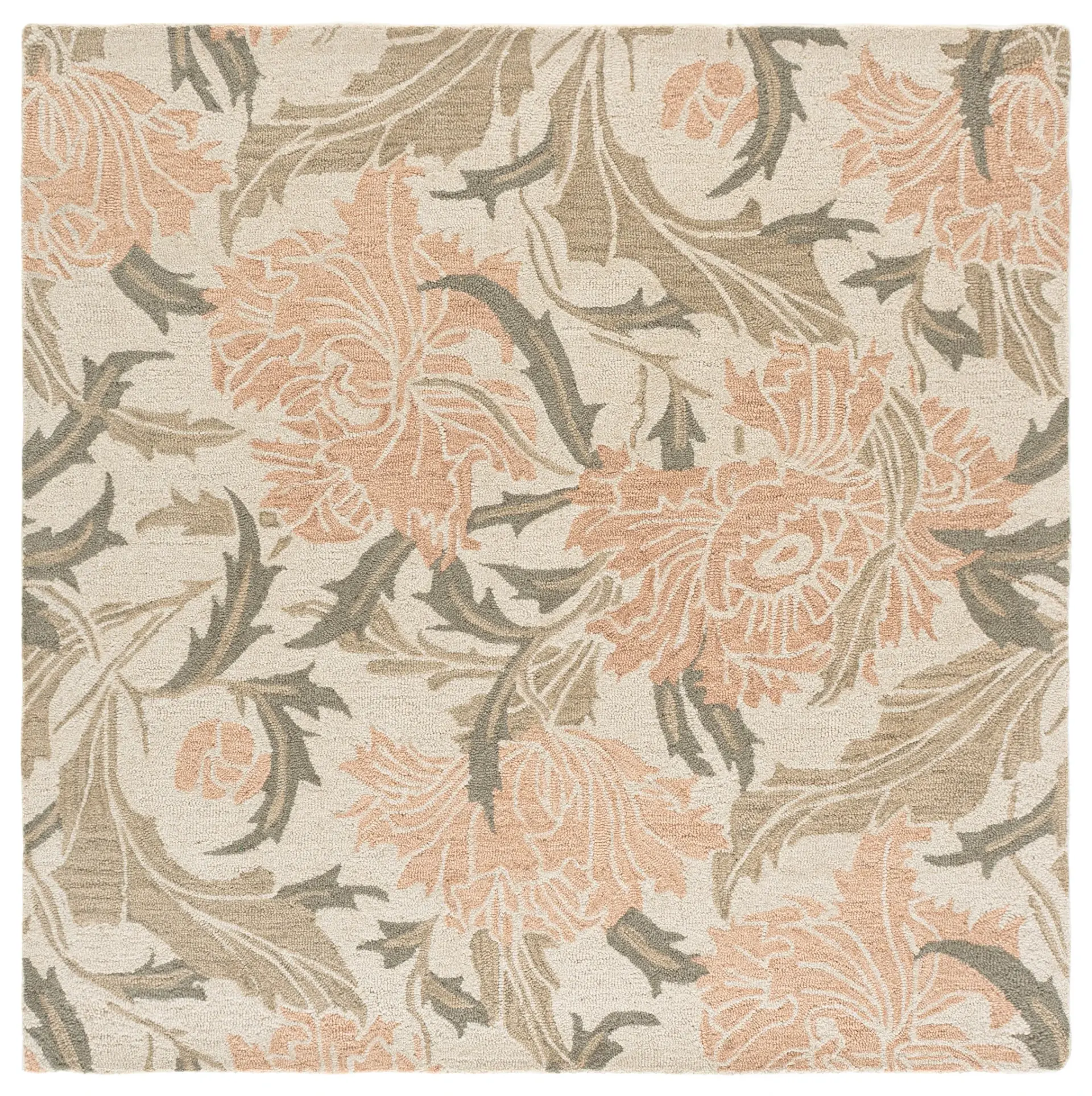 Martha Stewart Traditional Floral Hand-Tufted Wool Rug