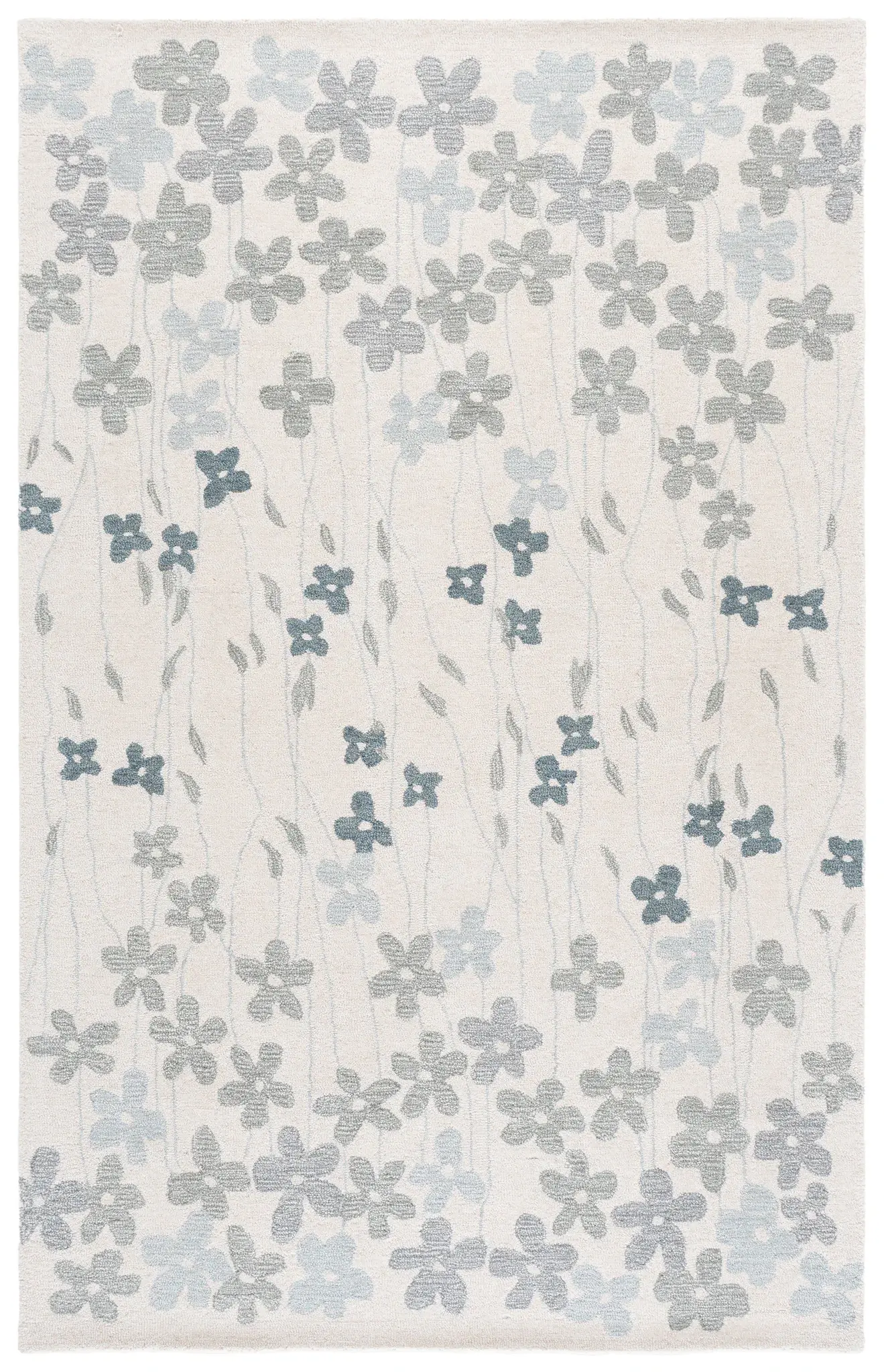 Martha Stewart Transitional Floral Hand-Tufted Wool Rug