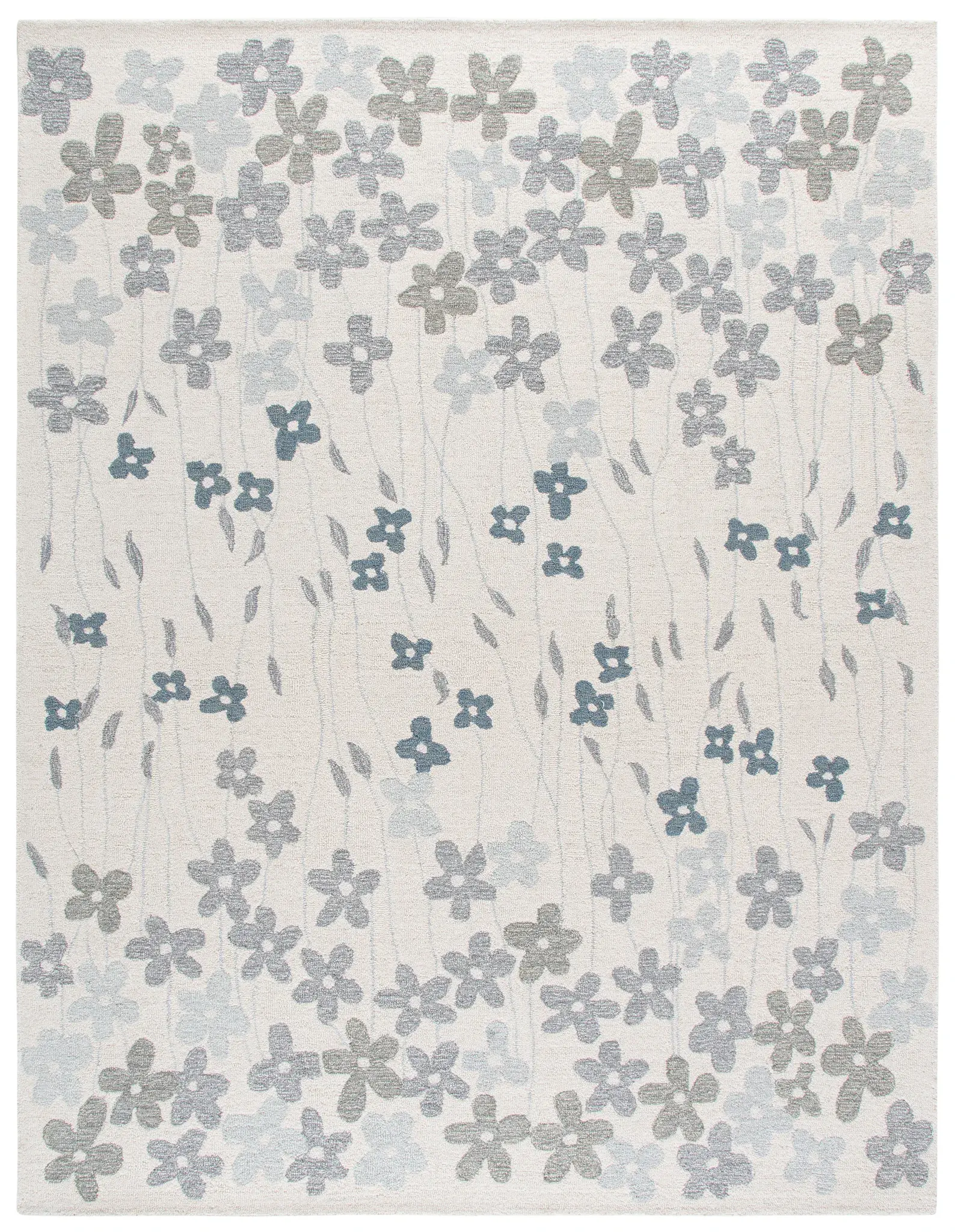 Martha Stewart Transitional Floral Hand-Tufted Wool Rug
