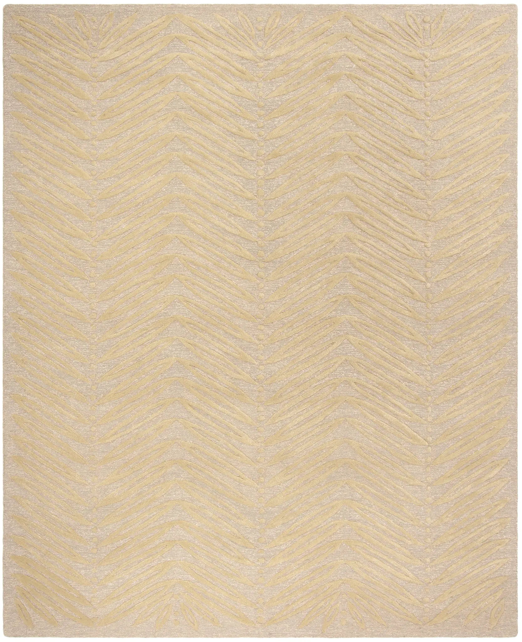 Martha Stewart Chevron Leaf Hand-Tufted Outdoor Rug