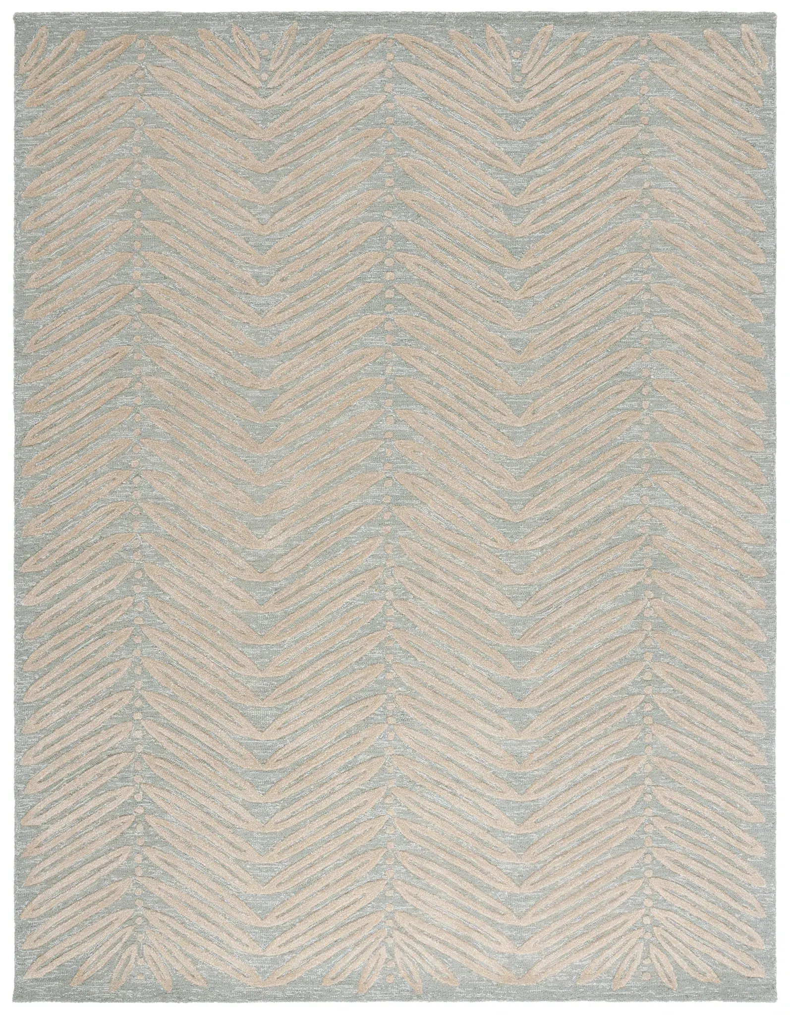 Martha Stewart Chevron Leaf Hand-Tufted Outdoor Rug