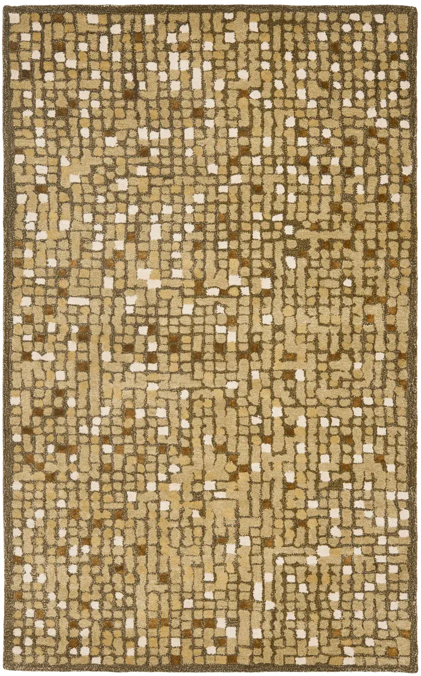 Martha Stewart Mosaic Grid Hand-Tufted Outdoor Rug