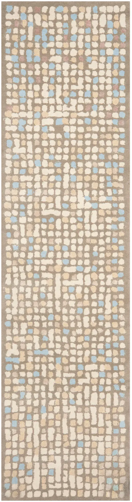 Martha Stewart Mosaic Grid Hand-Tufted Outdoor Rug