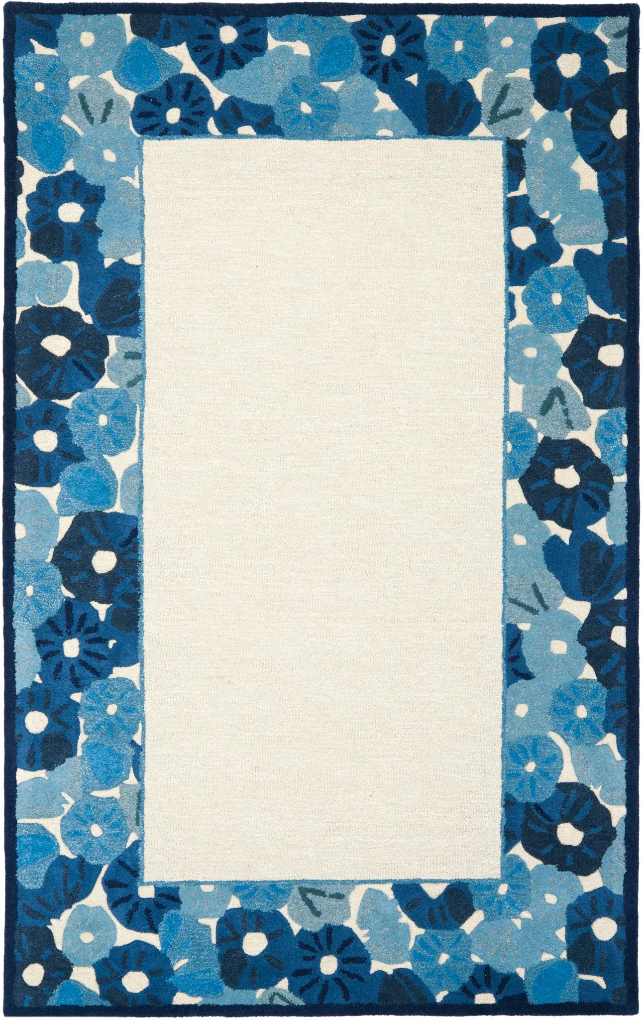 Martha Stewart Floral Border Hand-Tufted Outdoor Rug