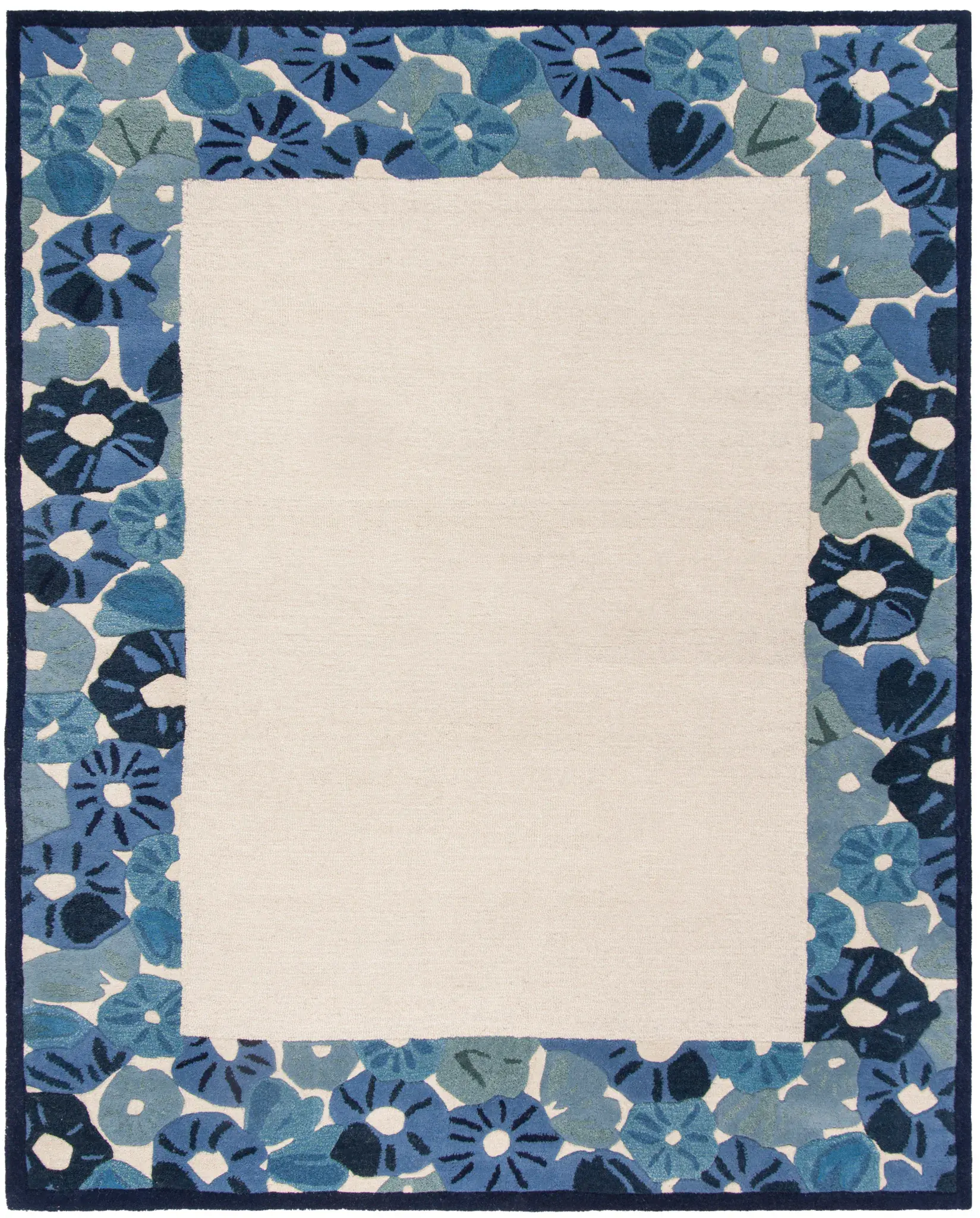 Martha Stewart Floral Border Hand-Tufted Outdoor Rug
