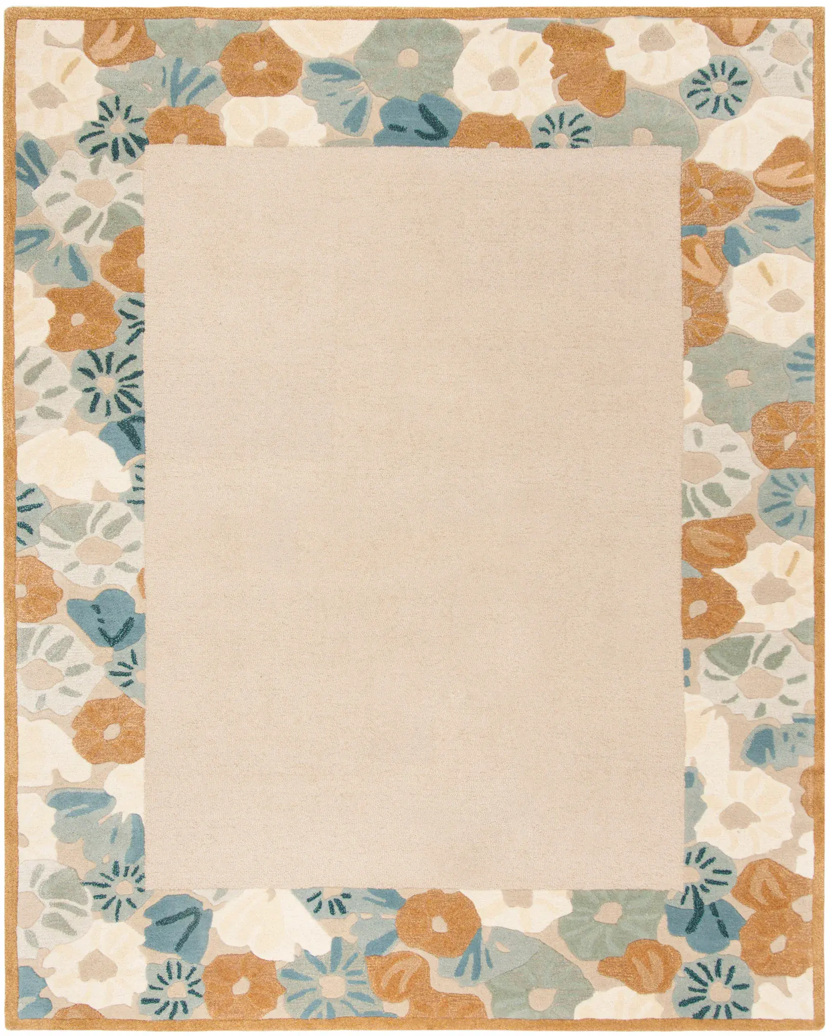 Martha Stewart Floral Border Hand-Tufted Outdoor Rug