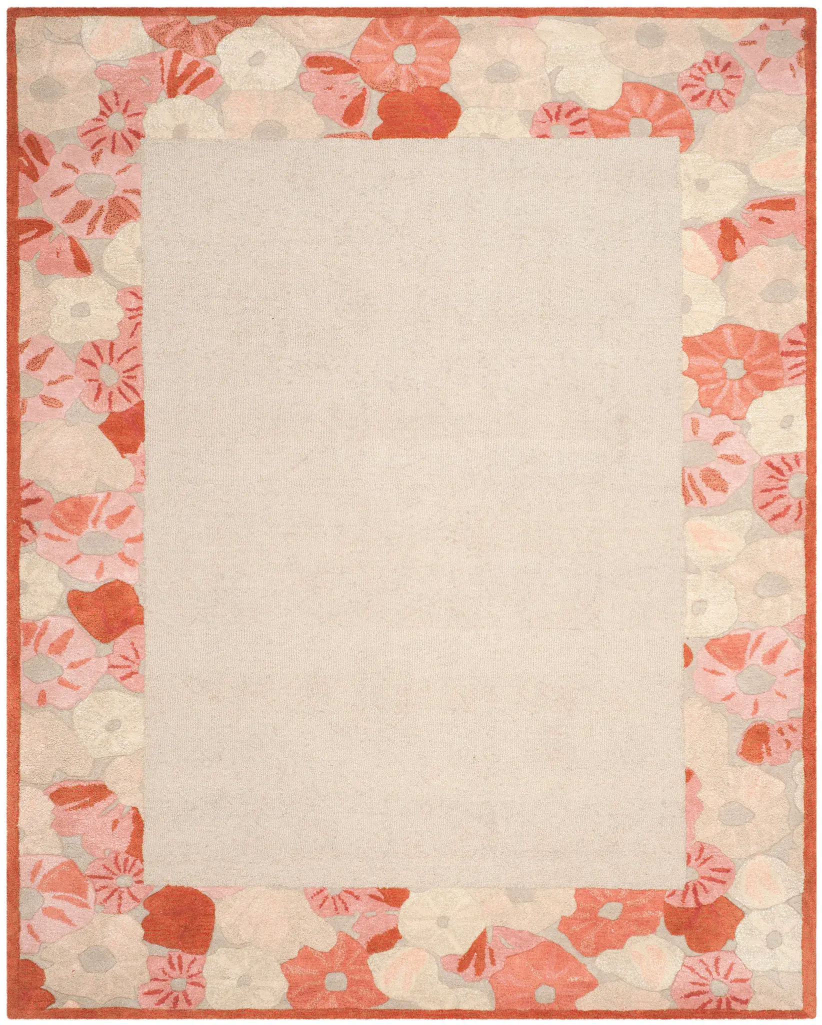 Martha Stewart Floral Border Hand-Tufted Outdoor Rug