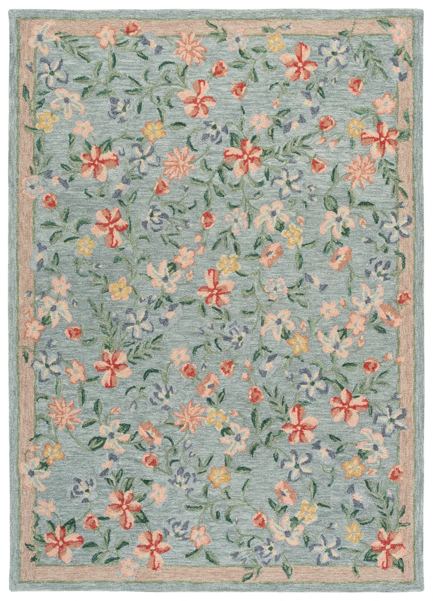 Martha Stewart Farmhouse Floral Hand-Tufted Wool Rug