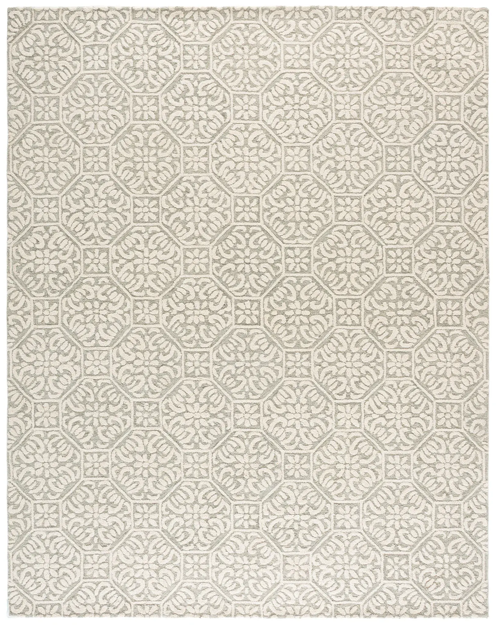 Martha Stewart Transitional Trellis Hand-Tufted Wool Rug
