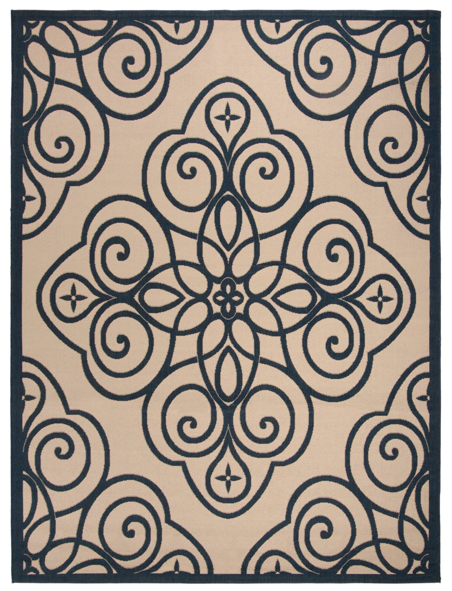 Martha Stewart Scroll Medallion Outdoor Rug