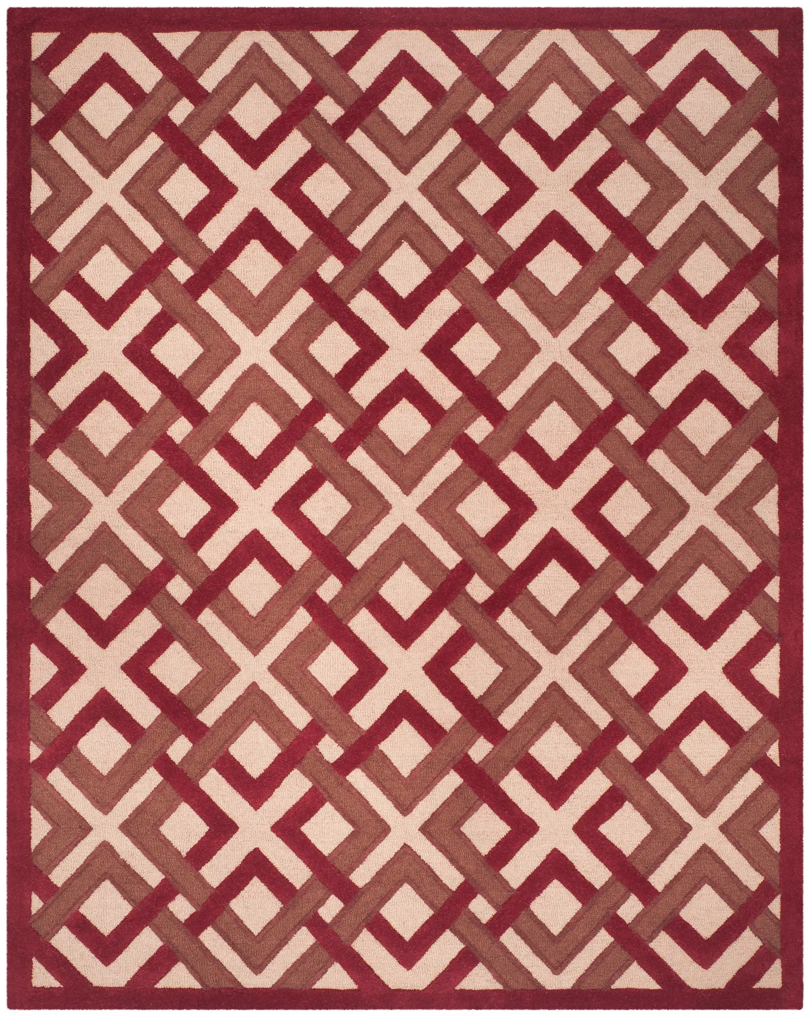 Martha Stewart Woven Trellis Hand-Tufted Wool Outdoor Rug